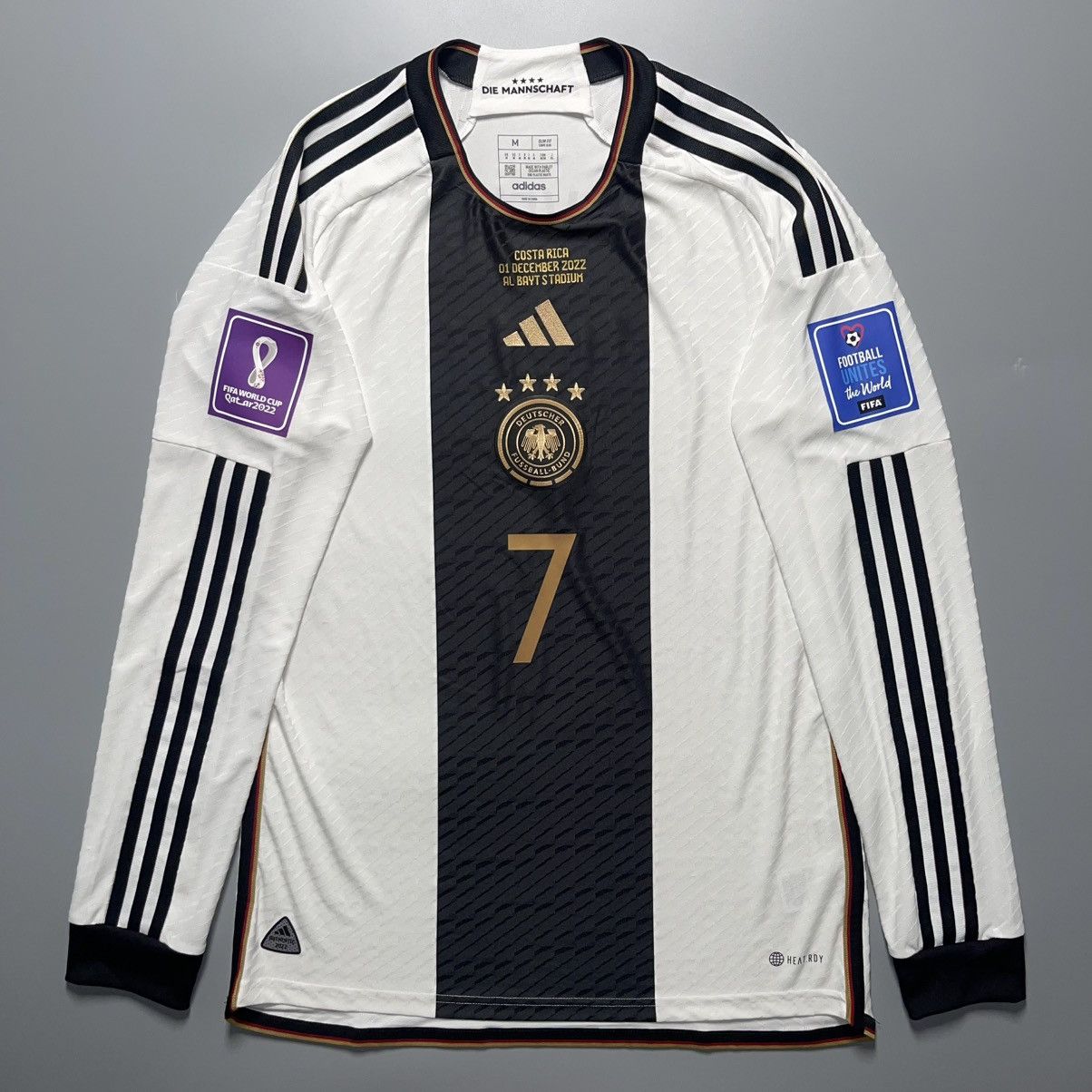 Adidas GERMANY ADIDAS 2022 WORLD CUP SOCCER HOME JERSEY #7 HAVERTZ Size US M / EU 48-50 / 2 - 2 Thumbnail