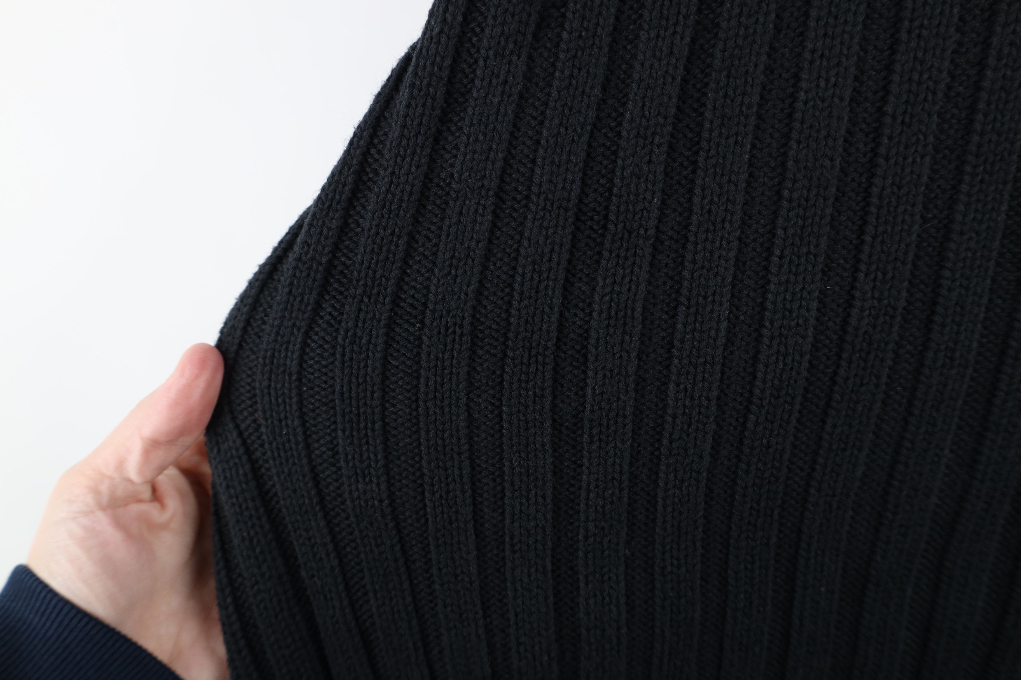 Vintage Vintage 90s Streetwear Heavyweight Ribbed Knit Sweater Black Size US XL / EU 56 / 4 - 9 Thumbnail