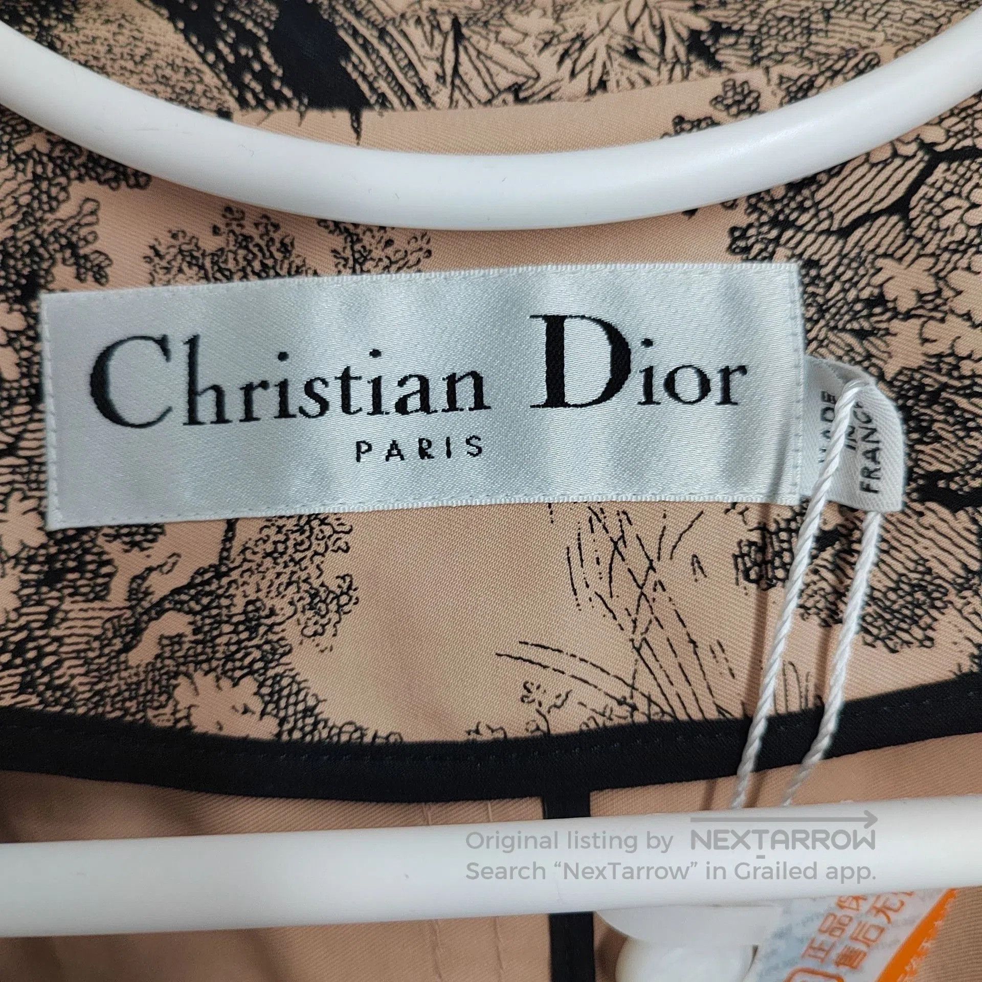 Dior Dior 23ss Jungle Zoo Brown Embroidered Trench. Size XXS / US 00 / IT 34 - 3 Thumbnail