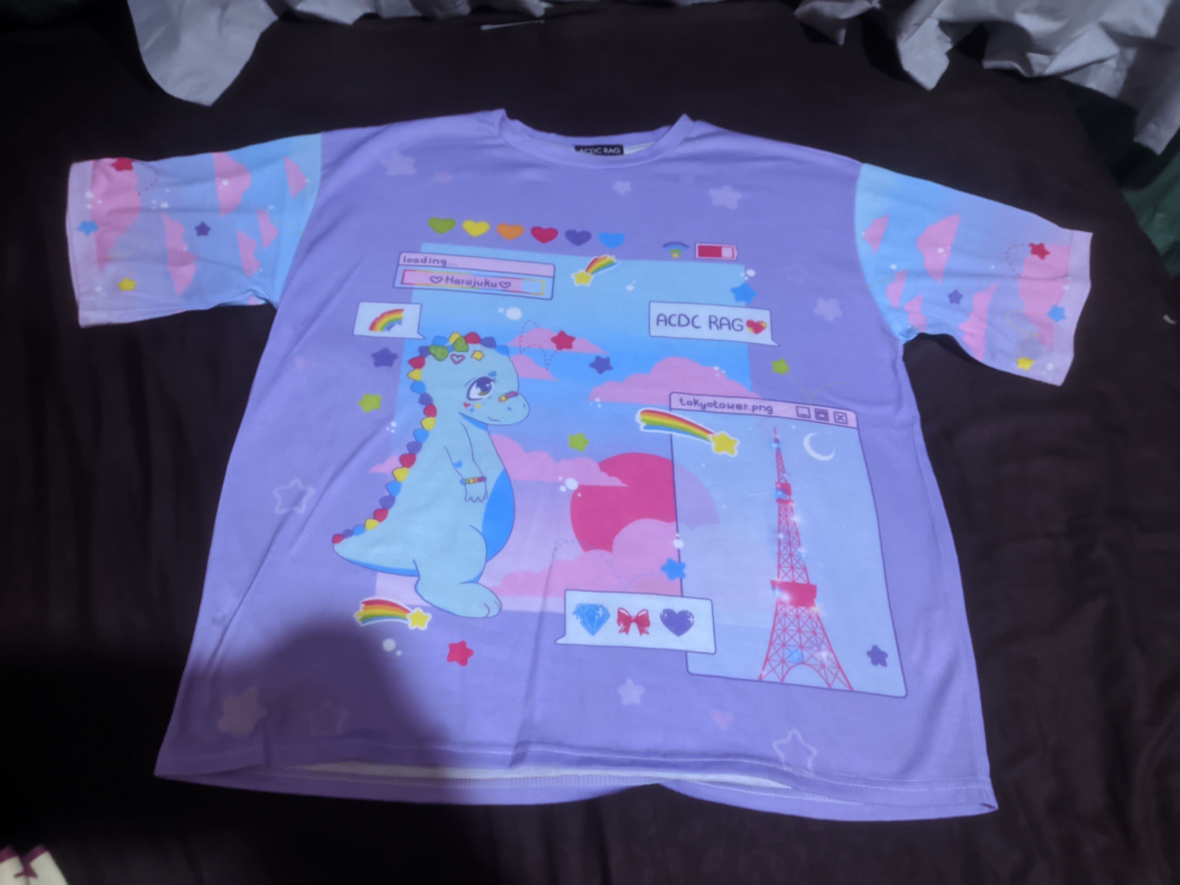 Japanese Brand Japanese brand Acdc rag tshirt baby dino Size M / US 6-8 / IT 42-44 - 1 Thumbnail