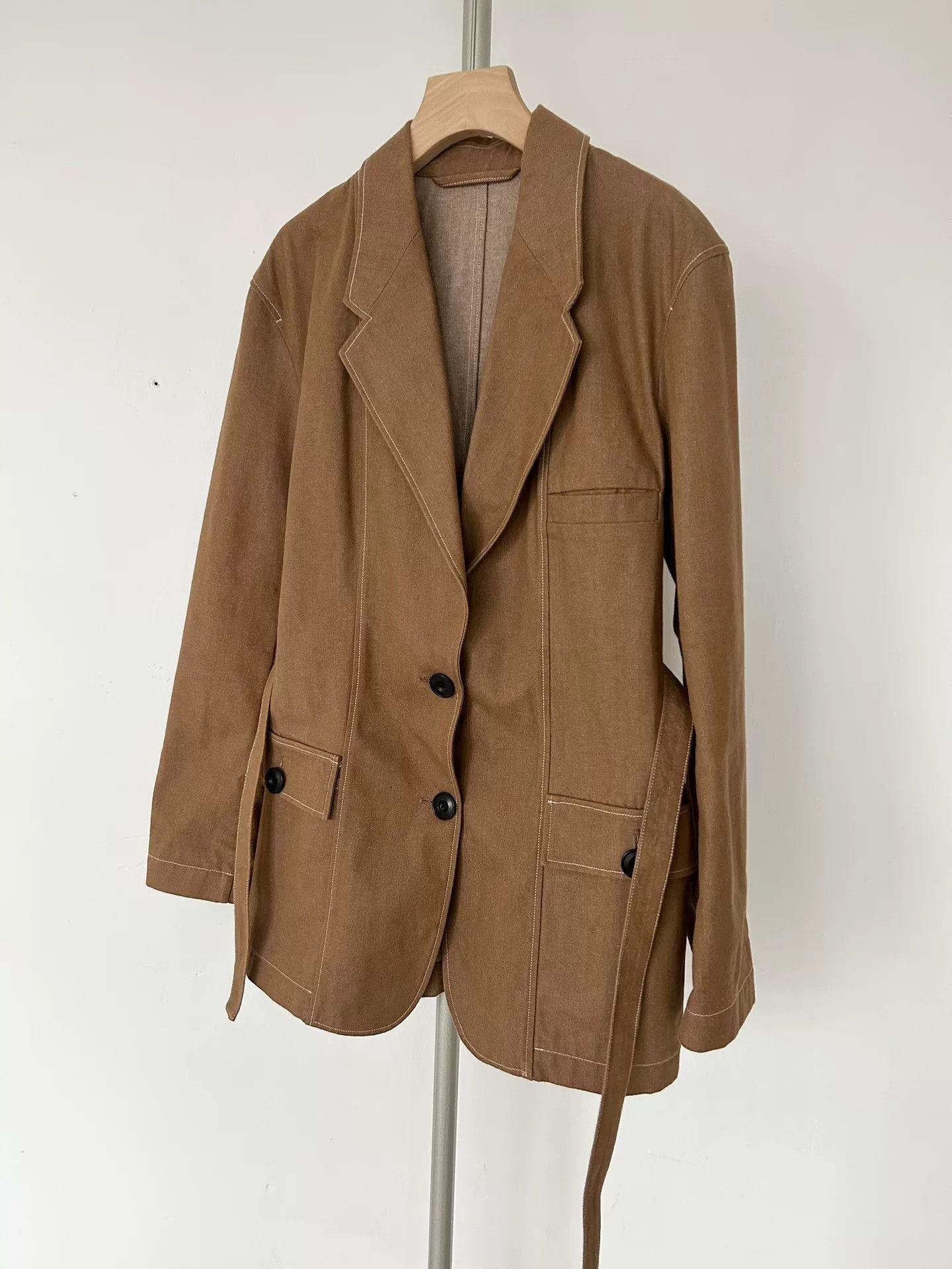 Lemaire Lemaire Denim Tie-Waist Blazer Size US M / EU 48-50 / 2 - 1 Thumbnail