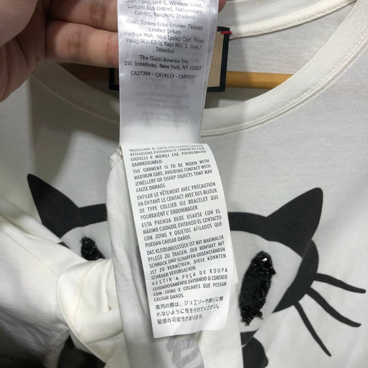 Gucci Gucci Cat eye Diamond Nail print tee Size US S / EU 44-46 / 1 - 14 Thumbnail