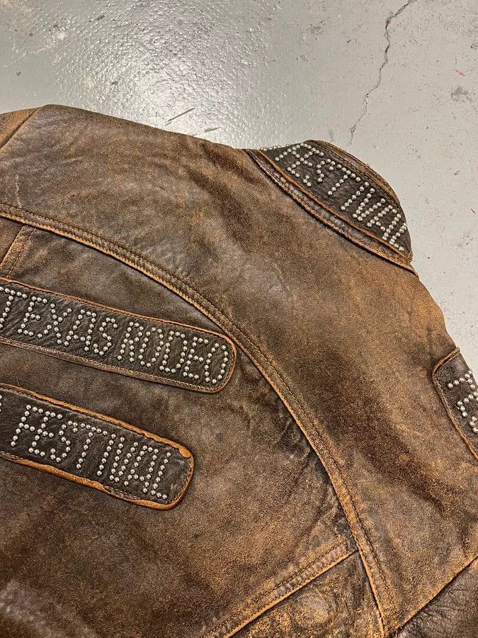 Dolce & Gabbana SS2001 Dolce & Gabbana Rodeo Studded Aged Leather Jacket Size US M / EU 48-50 / 2 - 8 Thumbnail