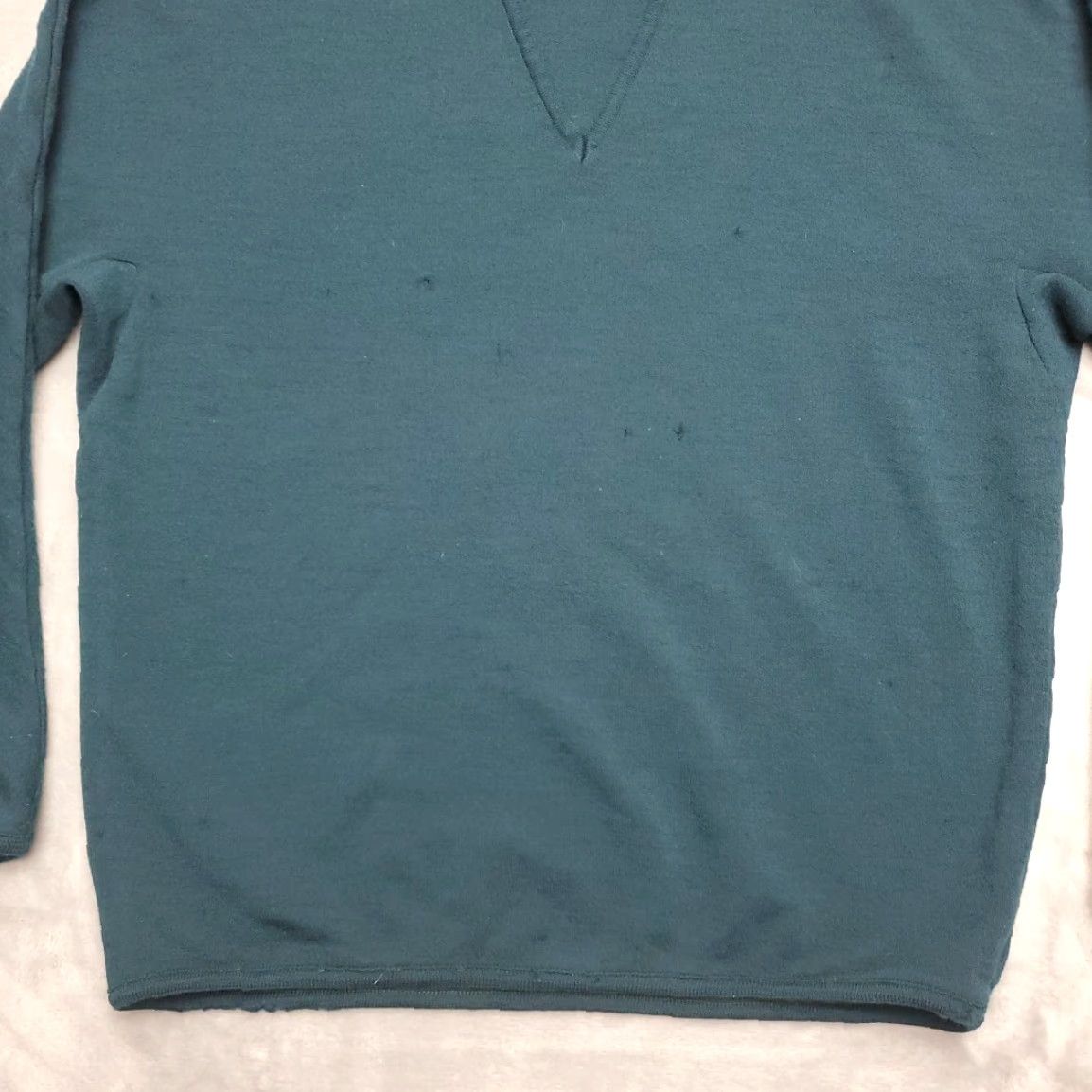 Vintage VINTAGE True Vintage Sweater Mens L Green Pure Virgin Wool Preppy V-neck The Hall Tree Shirt Mens L Green Wool Pullover Knit Pockets 90s Grunge Retro Size US L / EU 52-54 / 3 - 2 Thumbnail