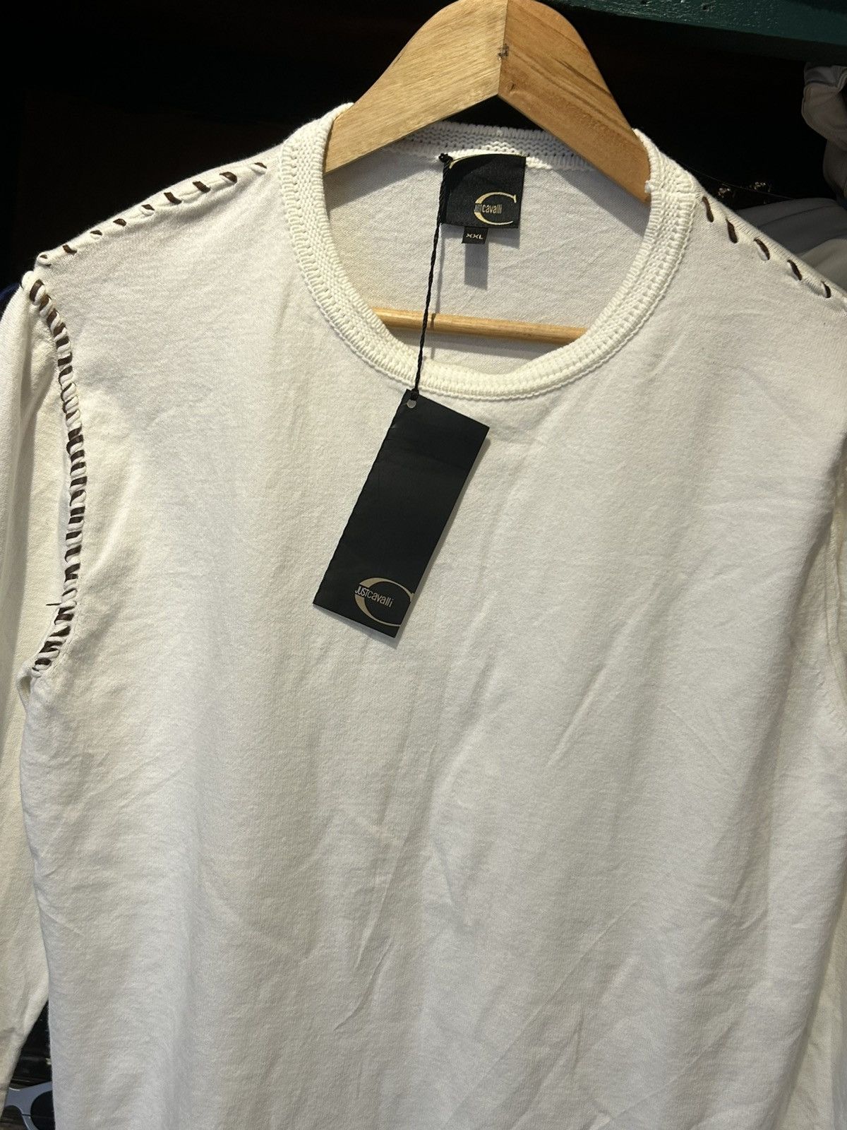 Just Cavalli Just Cavalli white long-sleeve sweater Size XXL / US 16-18 / IT 52-54 - 3 Thumbnail