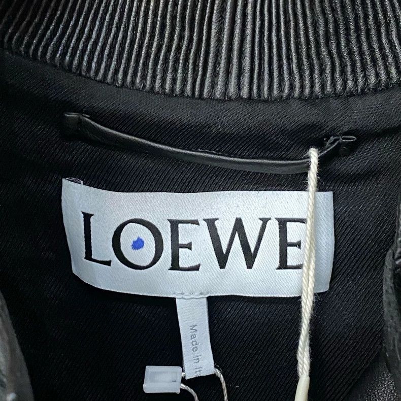 Loewe LOEWE Black leather jacket with logo on the back Size XS / US 0-2 / IT 36-38 - 4 Thumbnail