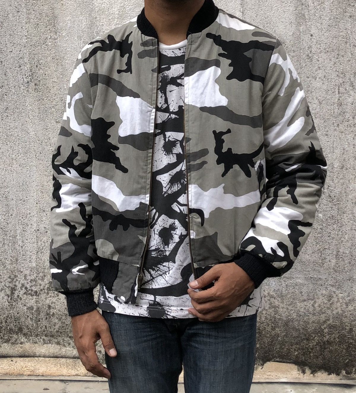 Vintage Vintage Camo Ma-1 Bomber Jacket Made In USA 🇺🇸 Size US S / EU 44-46 / 1 - 20 Thumbnail