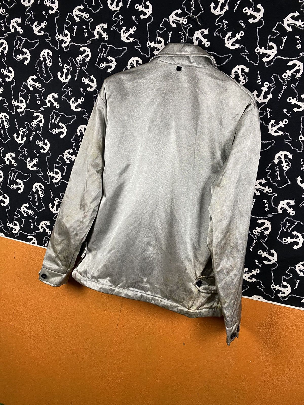 I. Spiewak And Sons Vintage Spiewak Silver Satin Zip Classic Workwear Outerwear Size US M / EU 48-50 / 2 - 12 Thumbnail