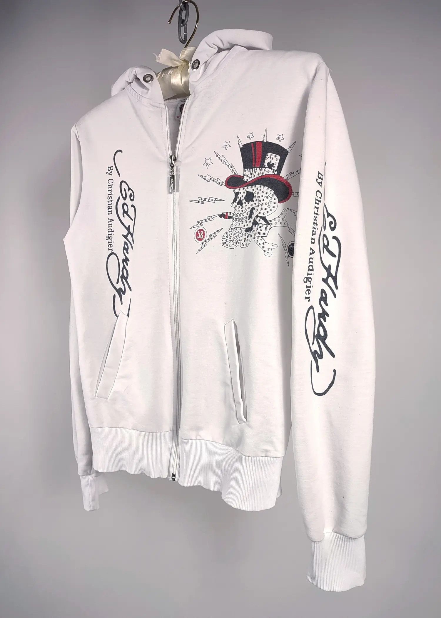 Christian Audigier Ed hardy Skull white hoodie Size M / US 6-8 / IT 42-44 - 2 Thumbnail