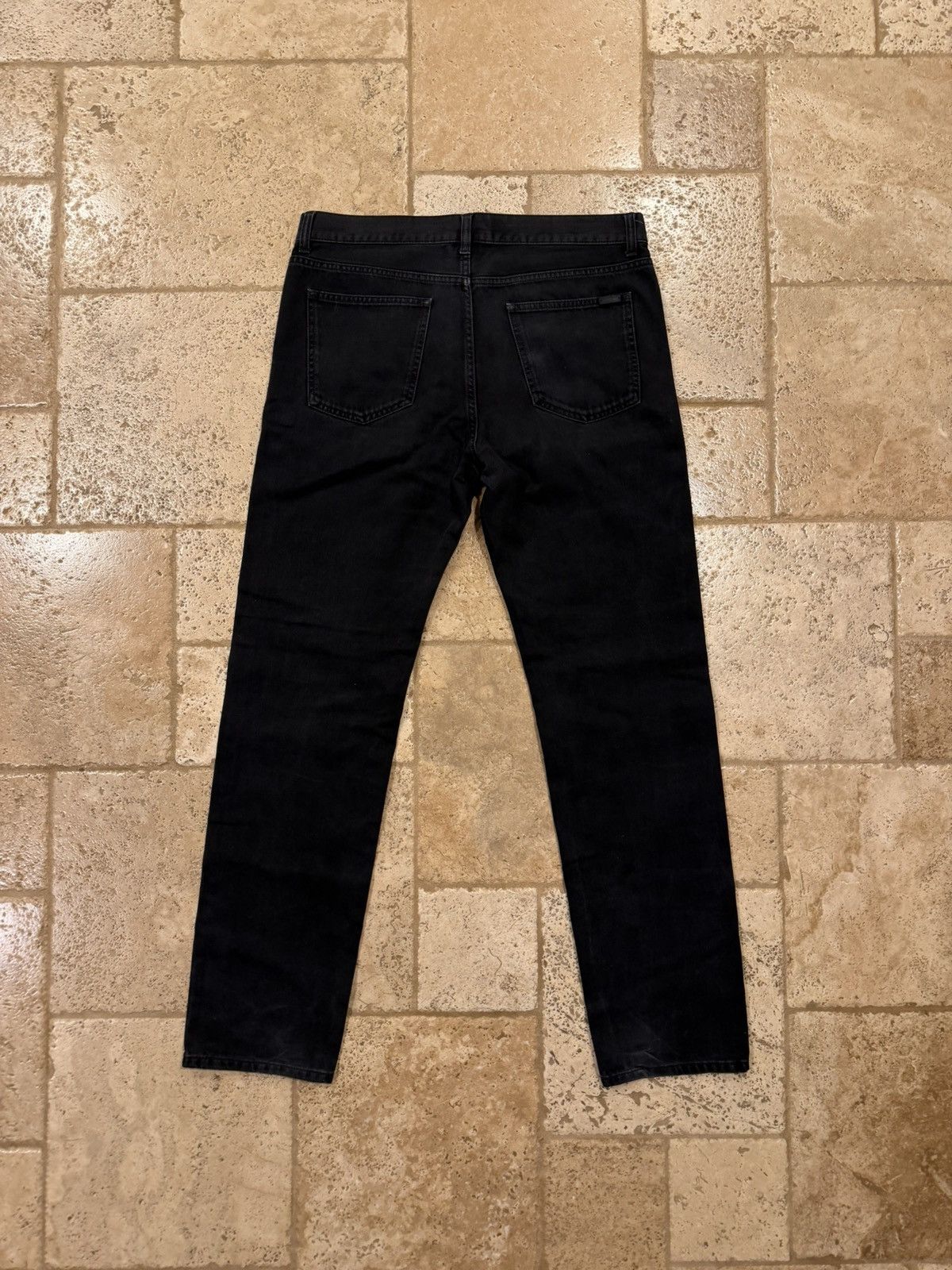 Saint Laurent Paris Saint Laurent x Anthony Vaccarello D38 Black Denim Jean Size US 33 - 10 Thumbnail