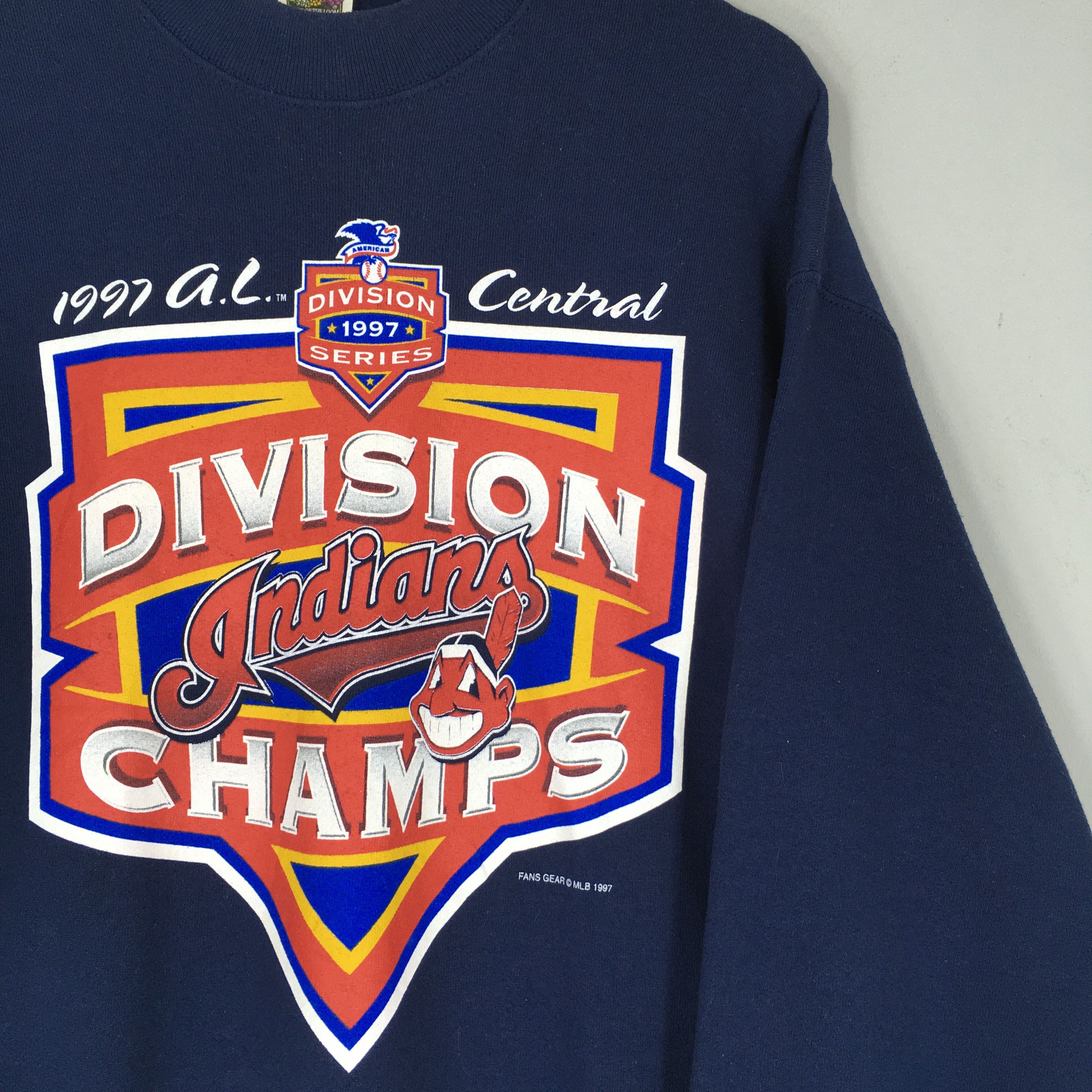 MLB × Vintage Vintage 90s Cleveland Indians MLB Sweatshirt Large Size US L / EU 52-54 / 3 - 2 Thumbnail