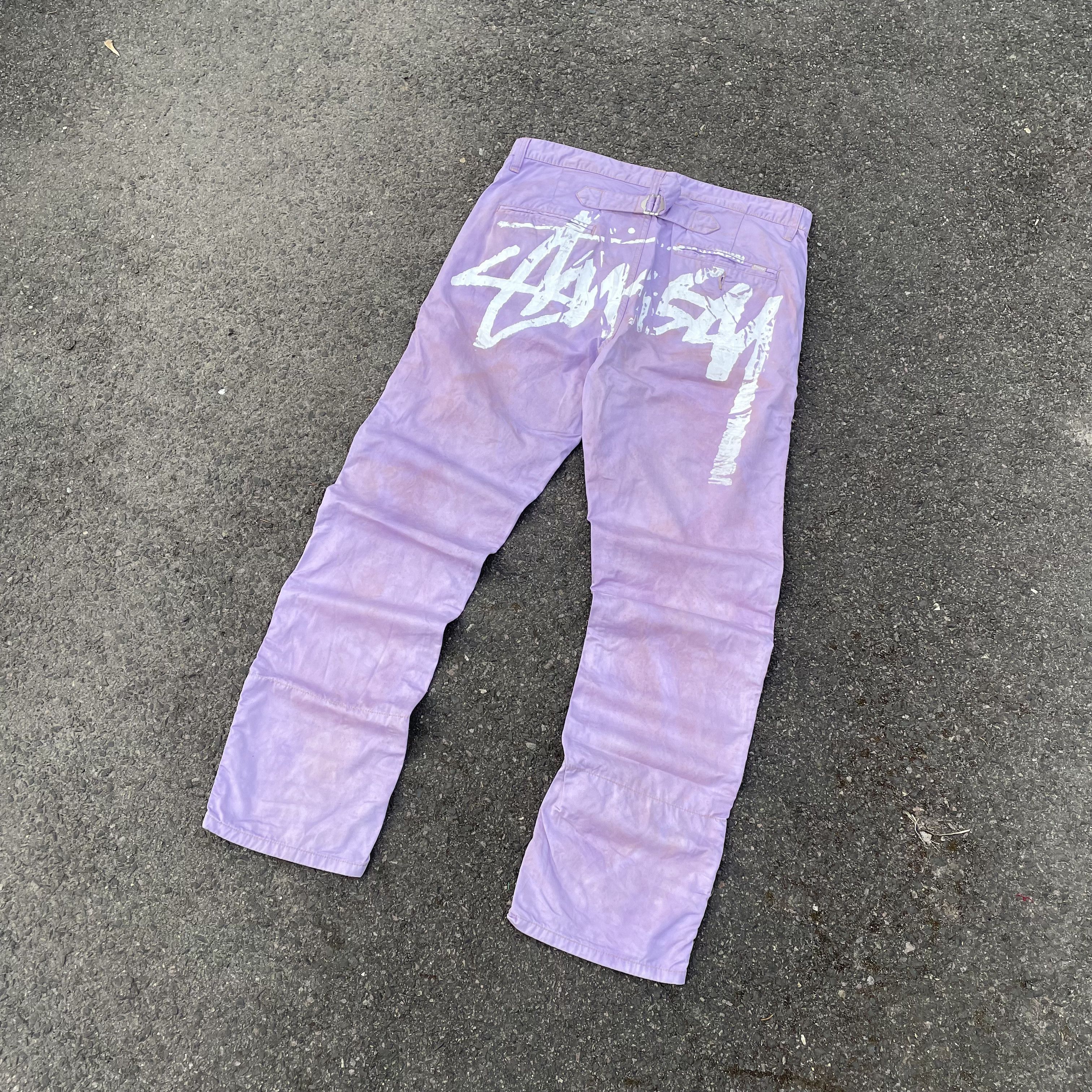 Stussy Custom Stussy Pants – Unique Artistic Finish alt rare y2k Size US 31 - 1 Thumbnail