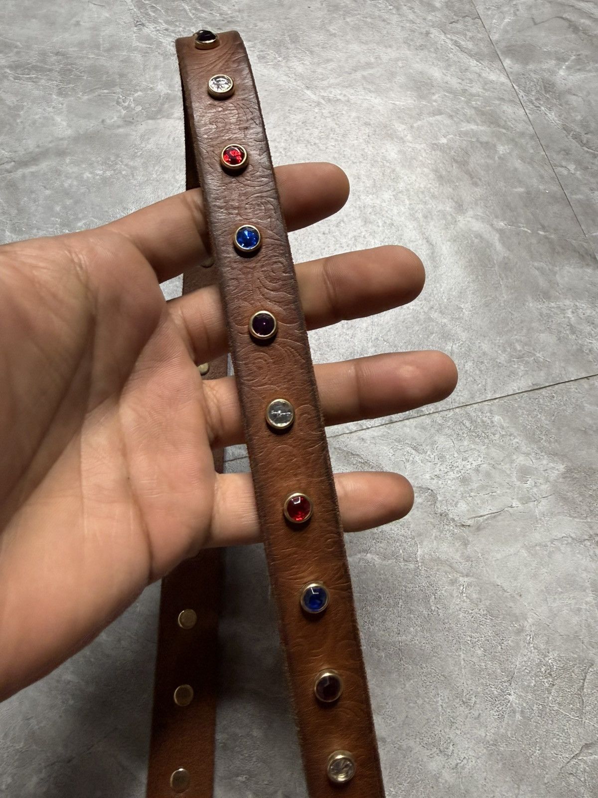 Gucci Gucci GG Marmont Studded Leather Belt Size ONE SIZE - 9 Thumbnail