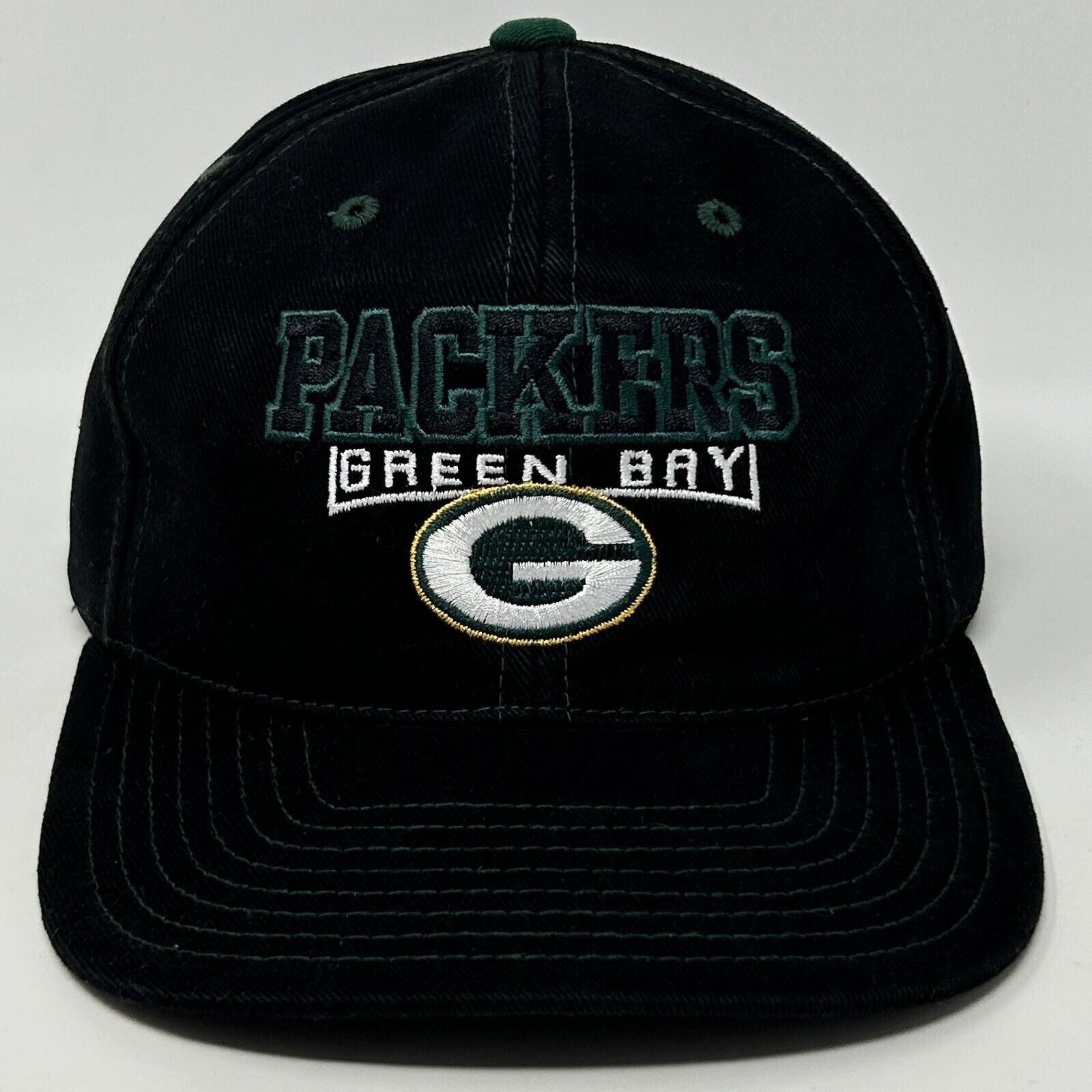 Pro Player Vintage 90s Green Bay Packers Hat Baseball Cap NFL Black Size ONE SIZE - 1 Thumbnail