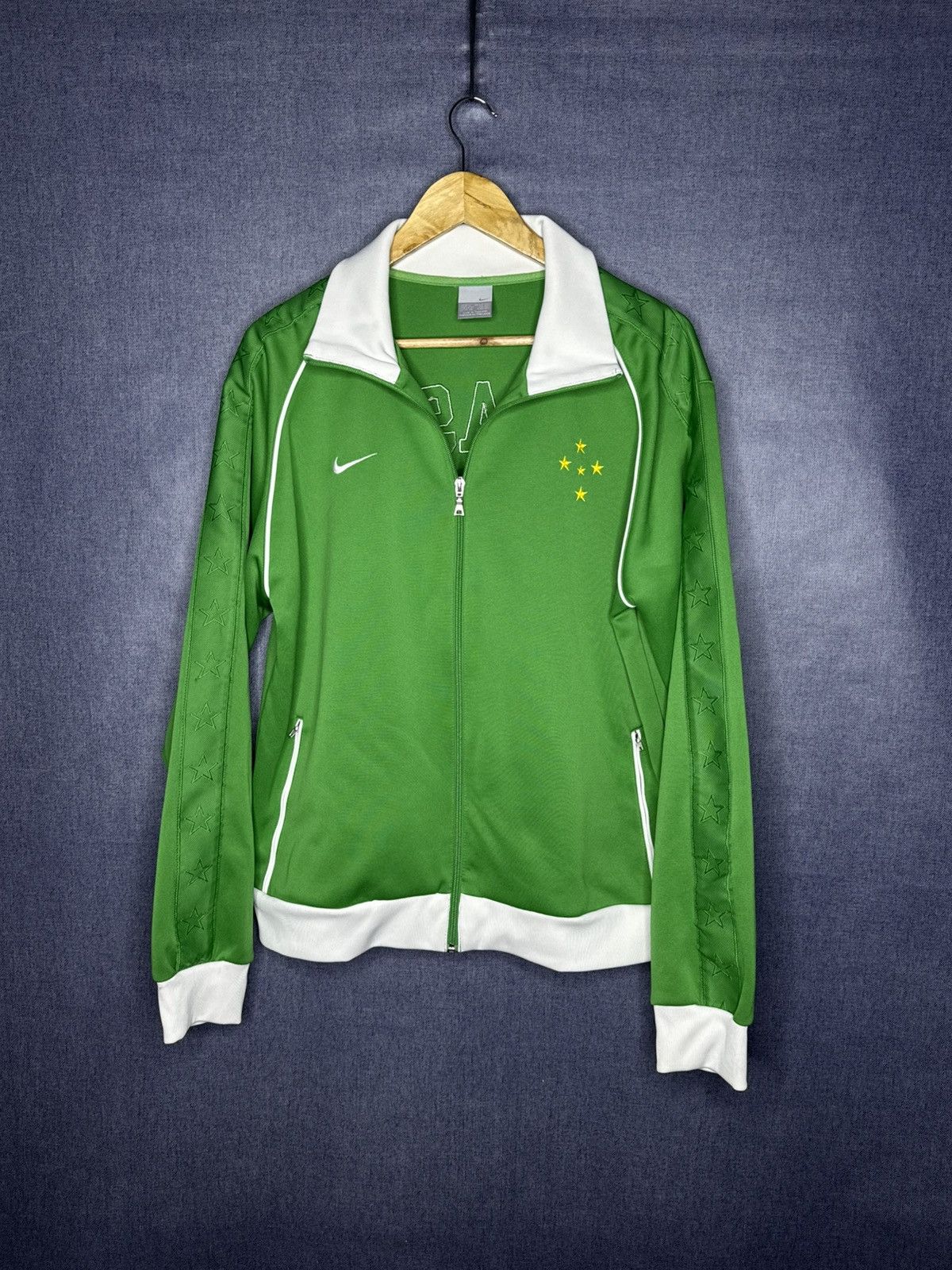 Nike Vintage Nike Brazil TrackJacket Olympic Soccer National Team Size US XL / EU 56 / 4 - 3 Thumbnail