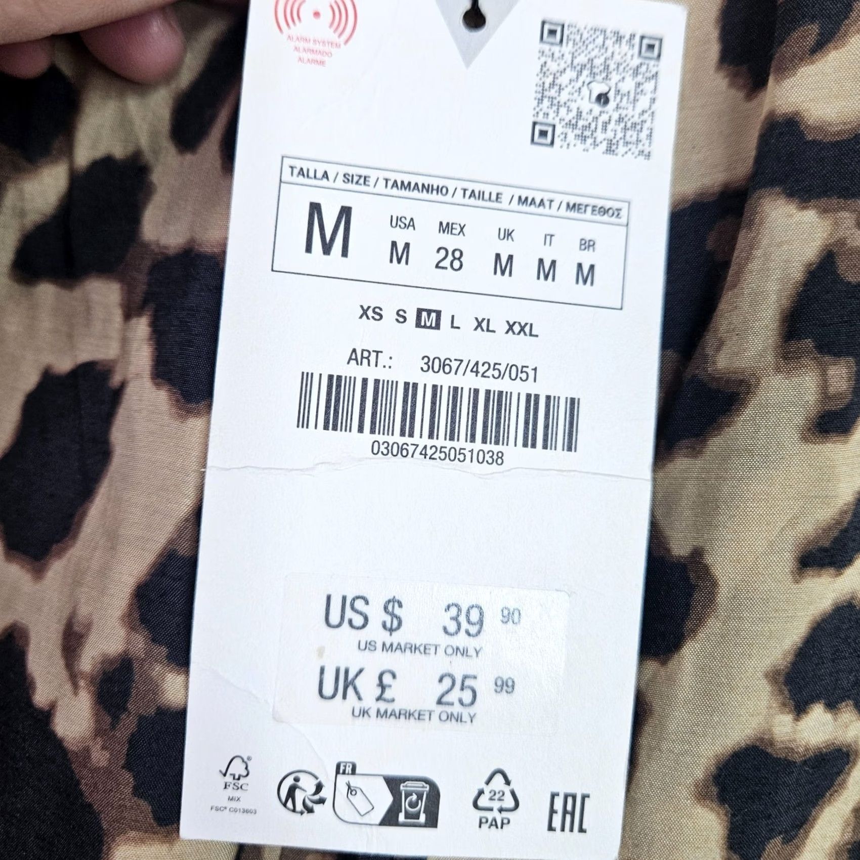 Zara ZARA Women’s Leopard Printed Pull On Light weight Pants M NEW Casual Pants Multicolor Animal Print Fashion Trousers Womens Summer Spring Fall Winter Size 32" / US 10 / IT 46 - 7 Thumbnail