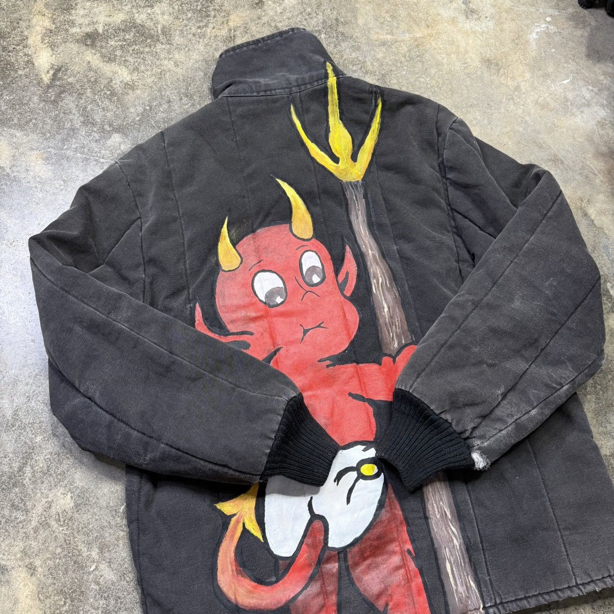 Vintage vintage custom devil carhartt style zip up jacket Size US L / EU 52-54 / 3 - 8 Thumbnail