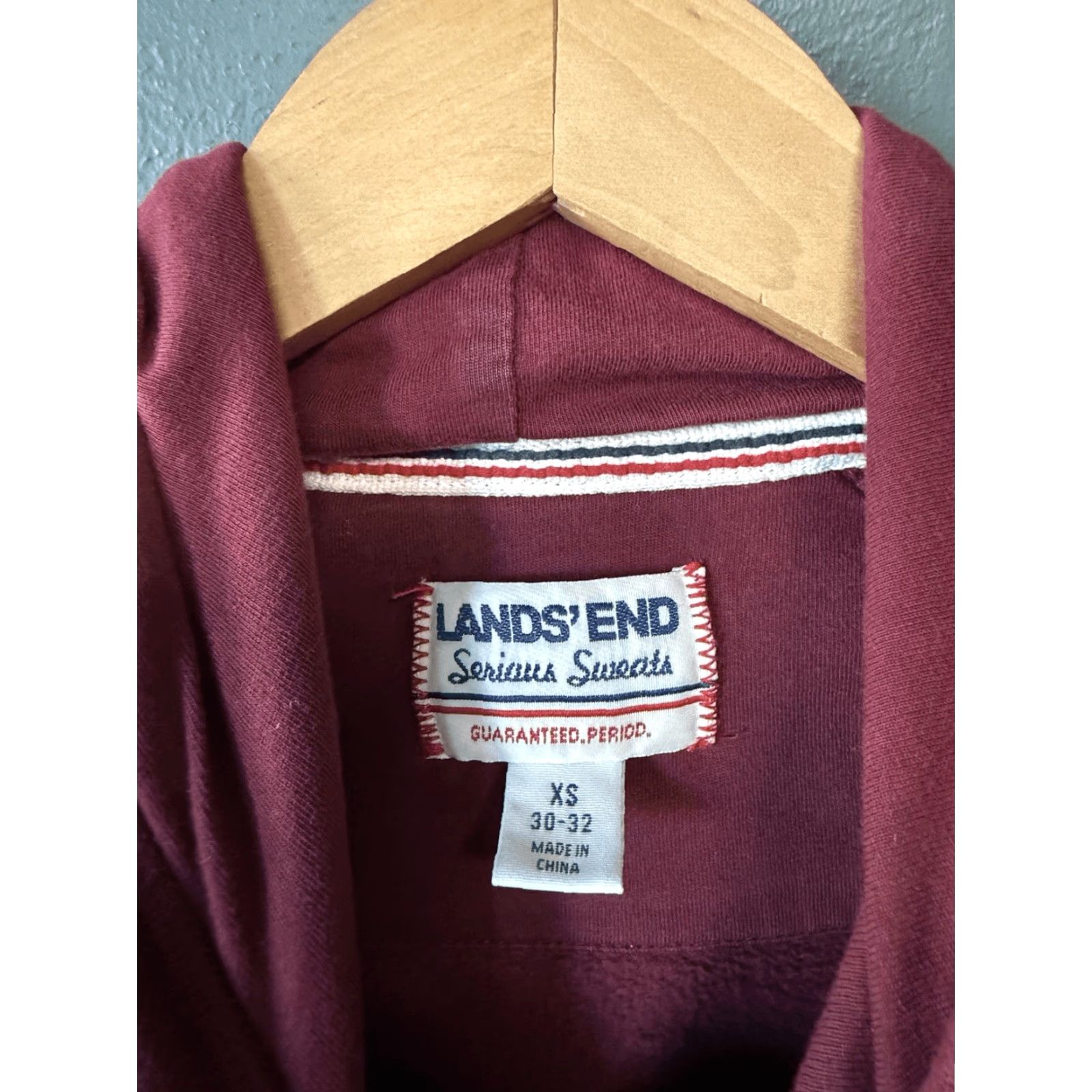 Lands' End Lands' End Mens Red Pullover Hooded Sweatshirt XS Size Sweatshirt Hooded Mens Red Lands' End XS Size US XS / EU 42 / 0 - 3 Thumbnail