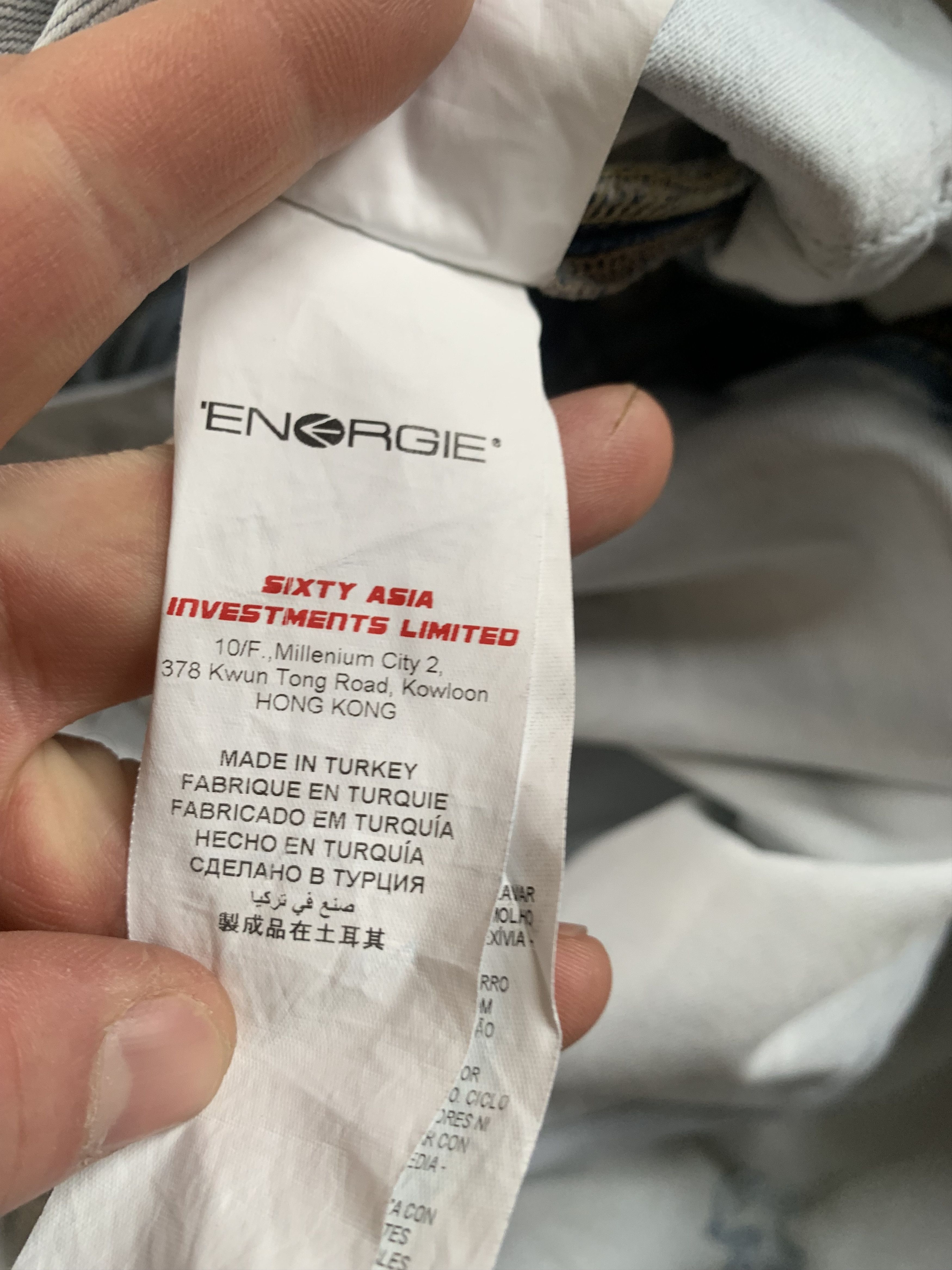 Energie Energie Patrick Distressed Light Blue Jeans Size US 33 - 14 Thumbnail