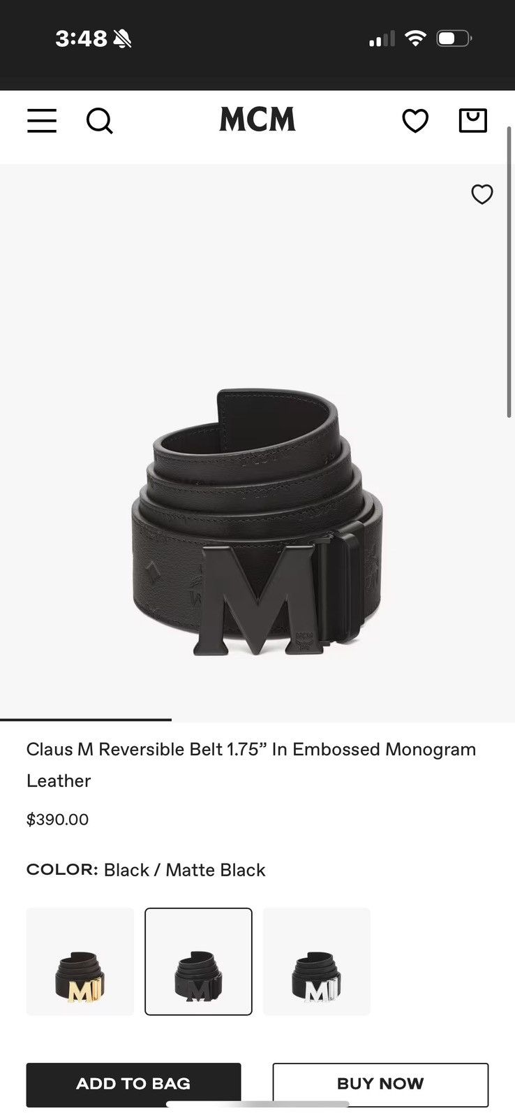 MCM MCM Belt Black Size 32 - 7 Thumbnail