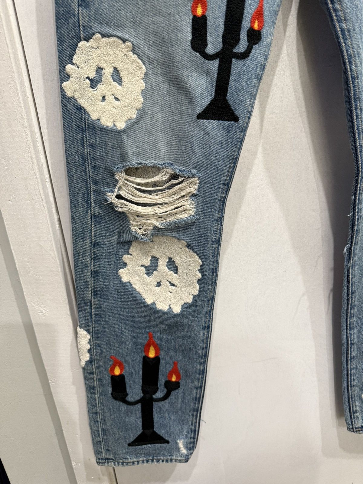 DENIM TEARS × Virgil Abloh Virgil Abloh Denim Tears 'Message in a Tear' Size US 29 - 4 Thumbnail