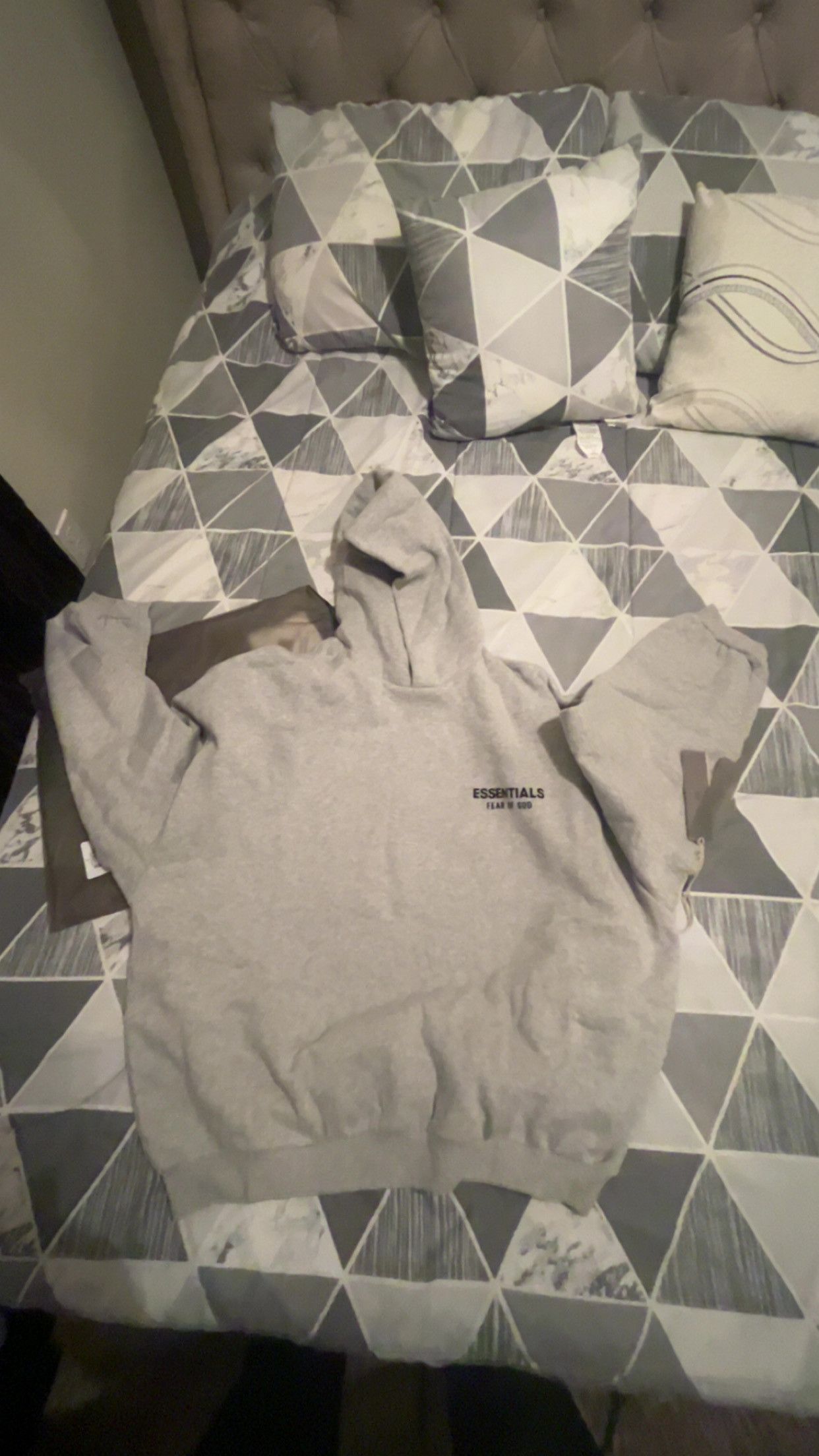 Essentials essentials heather grey hoodie Size US L / EU 52-54 / 3 - 3 Thumbnail