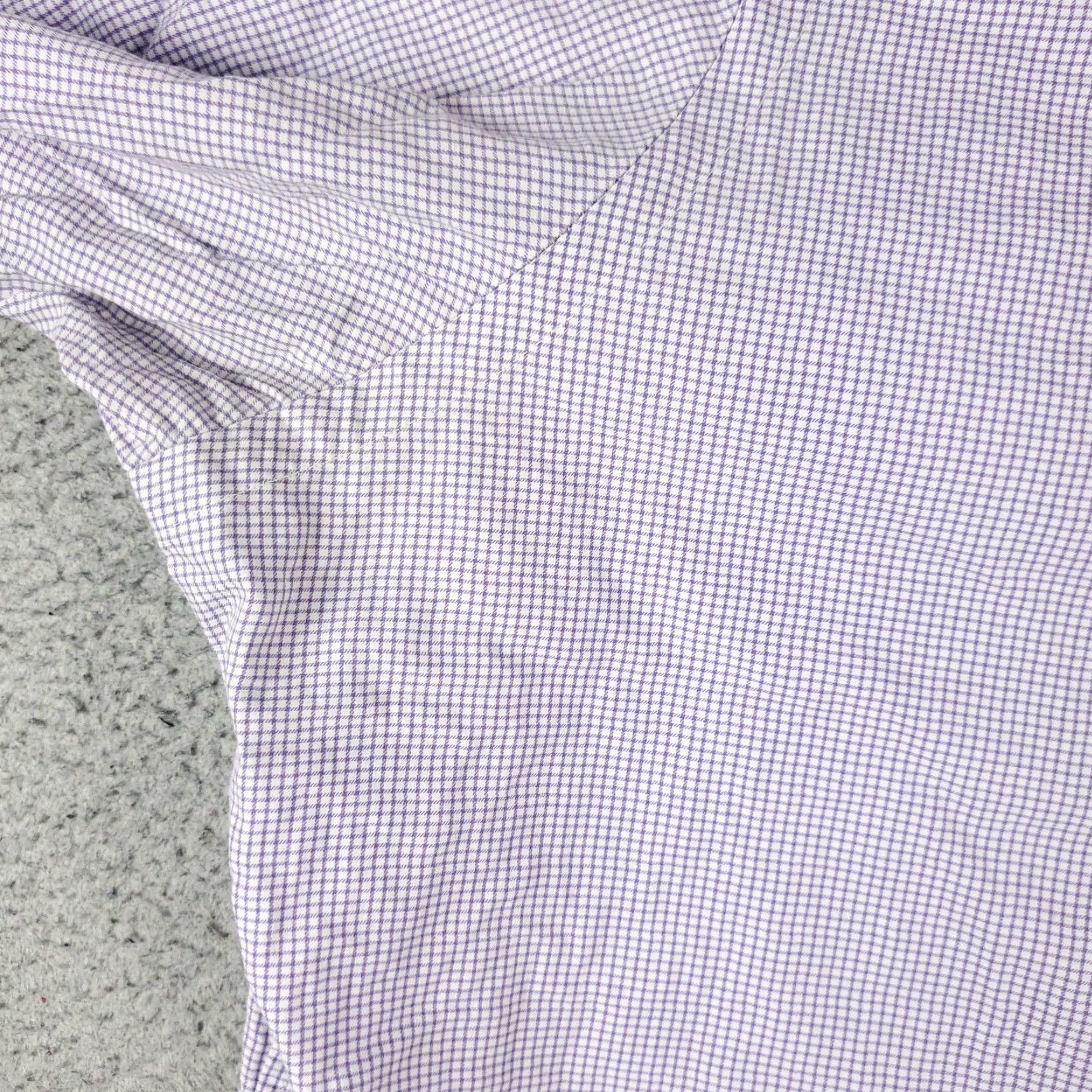 Ralph Lauren Ralph Lauren Dress Shirt Mens 18 Purple Check Long Sleeve Button-Up Regular Fit Size 48R - 4 Thumbnail