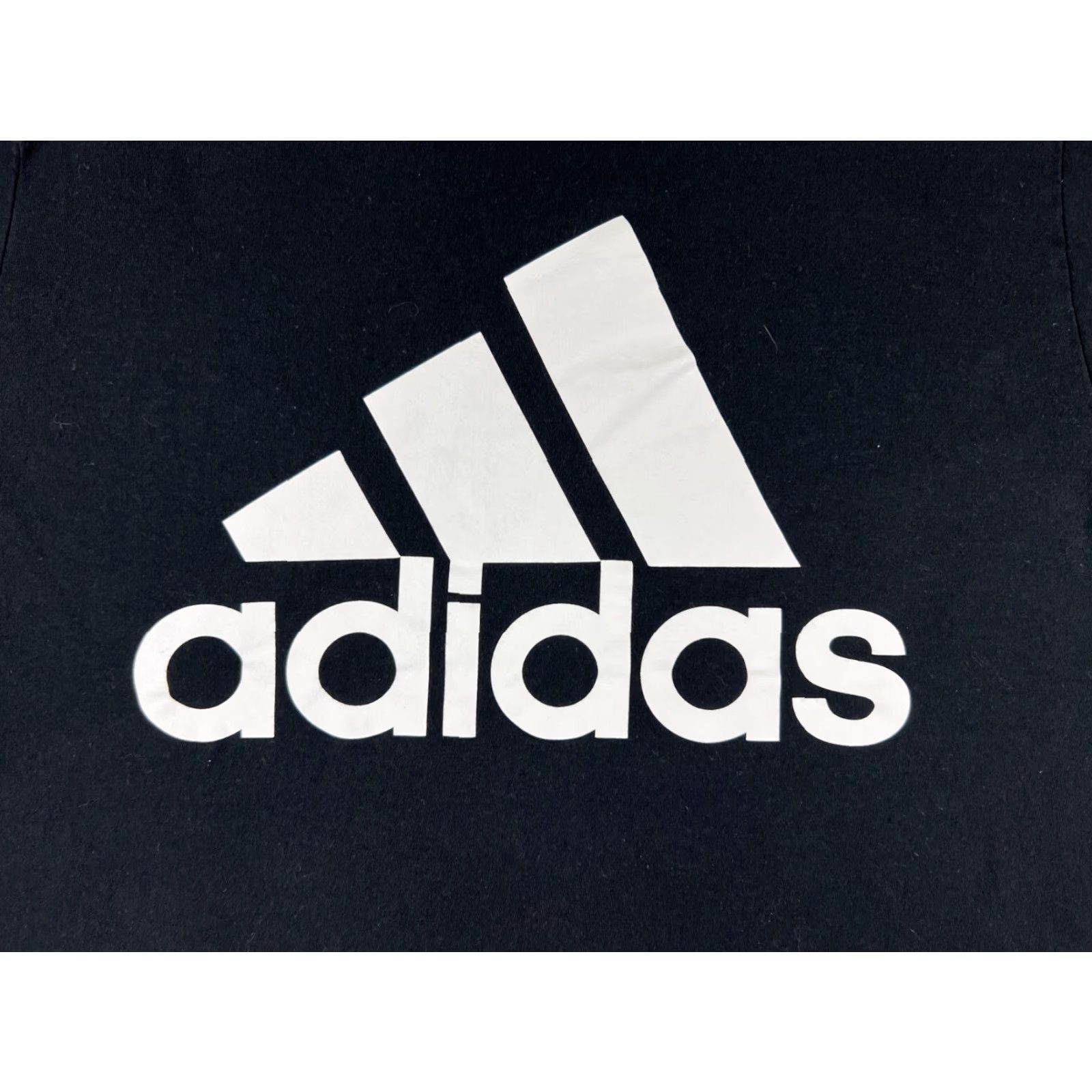 Adidas Adidas Shirt Mens Large Black Short Sleeve Crew Neck 100% Cotton Spellout Logo Size US L / EU 52-54 / 3 - 3 Thumbnail