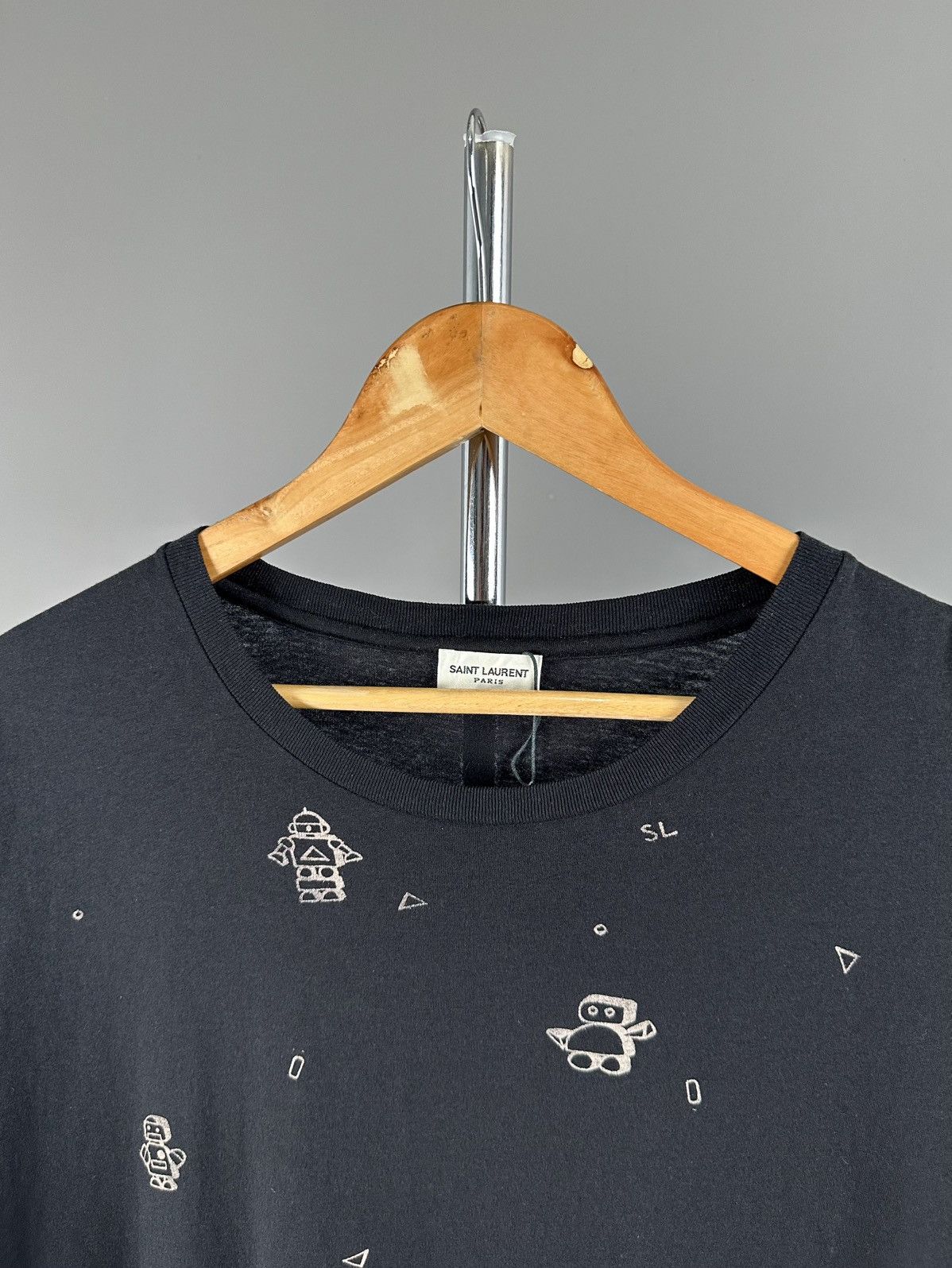 Saint Laurent Paris Saint Laurent - City Robot Print - Short Sleeve Shirt. Size US XL / EU 56 / 4 - 6 Thumbnail