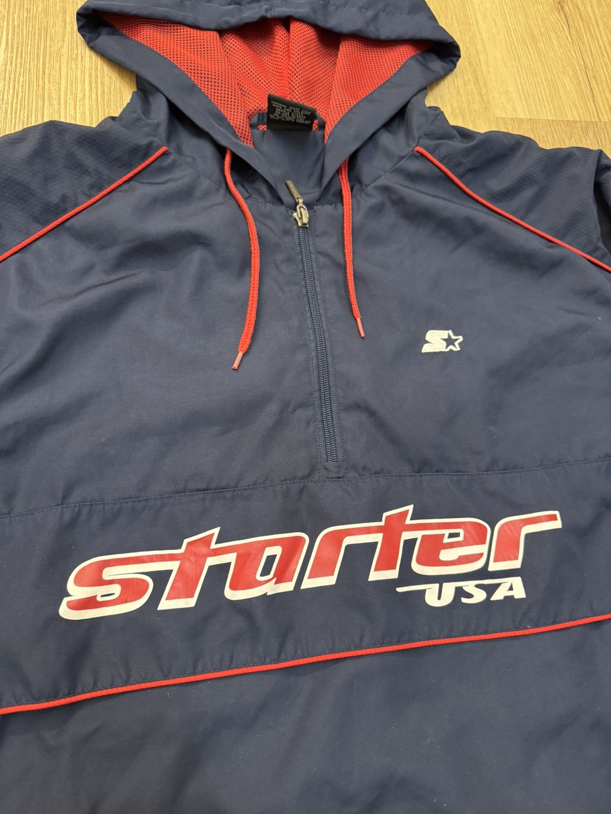 Starter Starter USA Anorak Jacket Light Navy Zip Hood size L Size US L / EU 52-54 / 3 - 5 Thumbnail