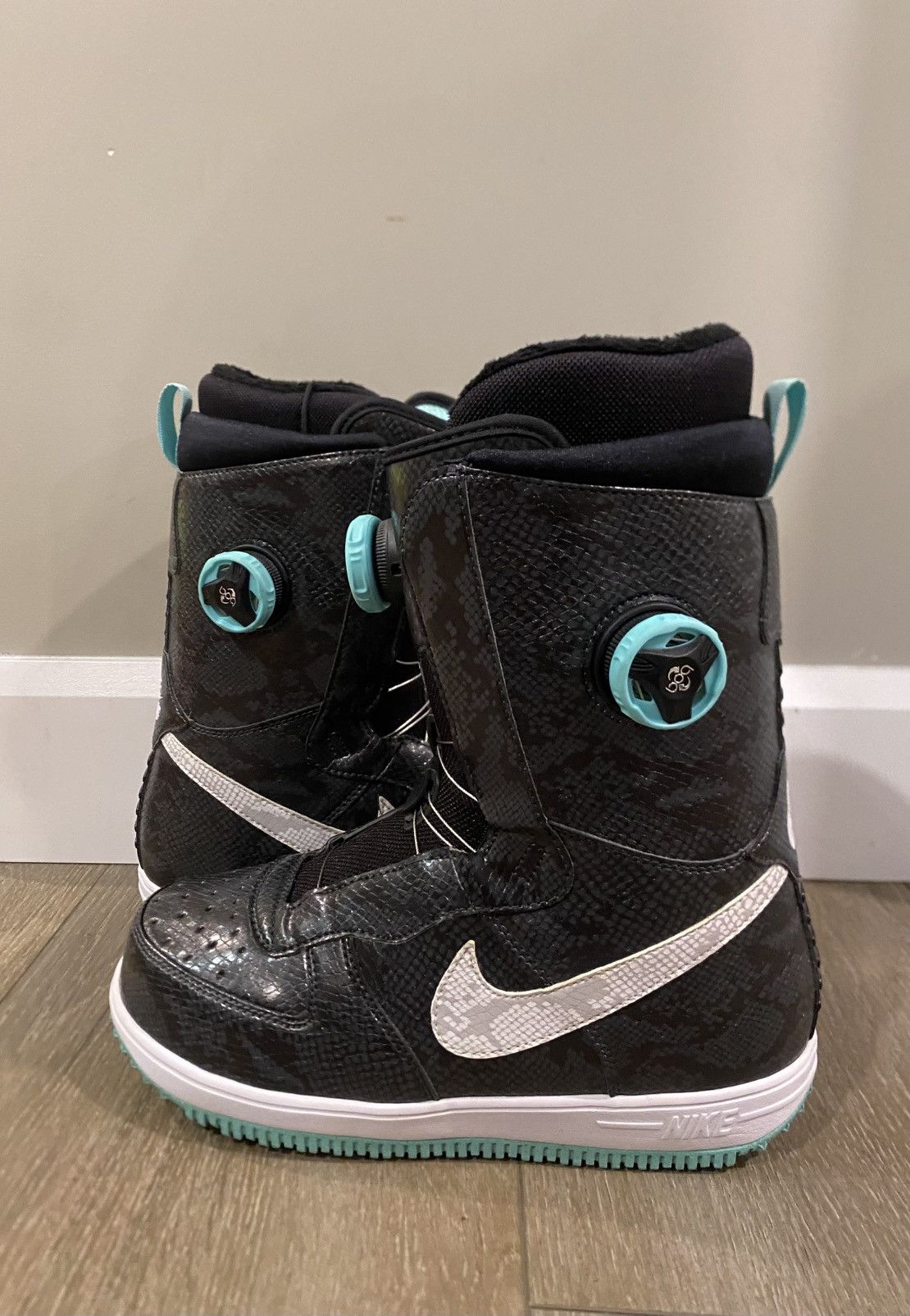 Nike Nike Zoom Force 1 X Double BOA Snowboard Boots Grey & Teal Size US 7.5 / IT 37.5 - 3 Thumbnail