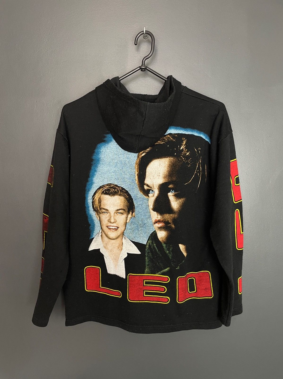 image of Movie x Vintage Leonardo Di Caprio Hoodie in Black, Men's (Size Medium)
