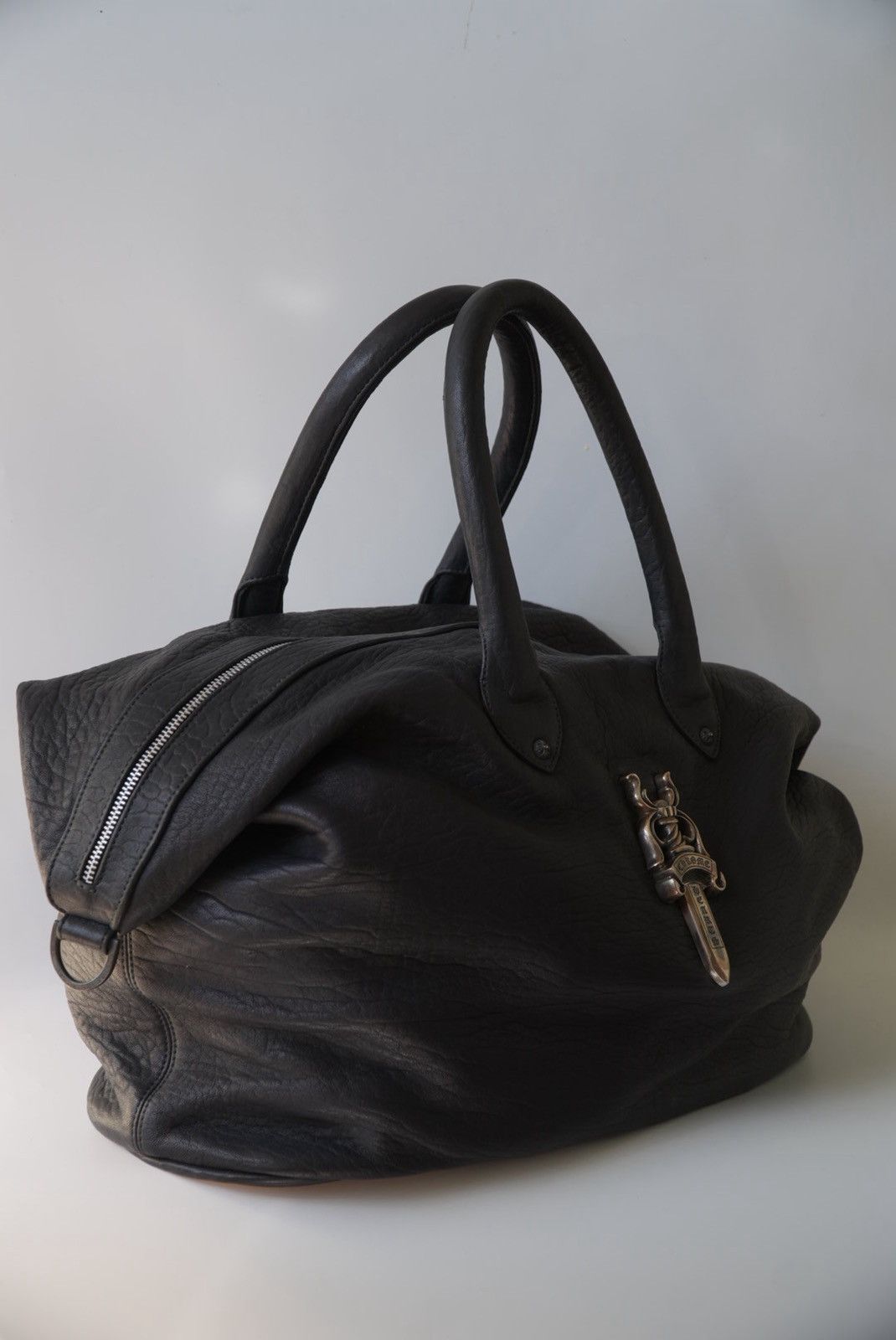 Chrome Hearts Rare 90s - Big Dagger Embellished Leather Duffle Bag Size ONE SIZE - 3 Thumbnail