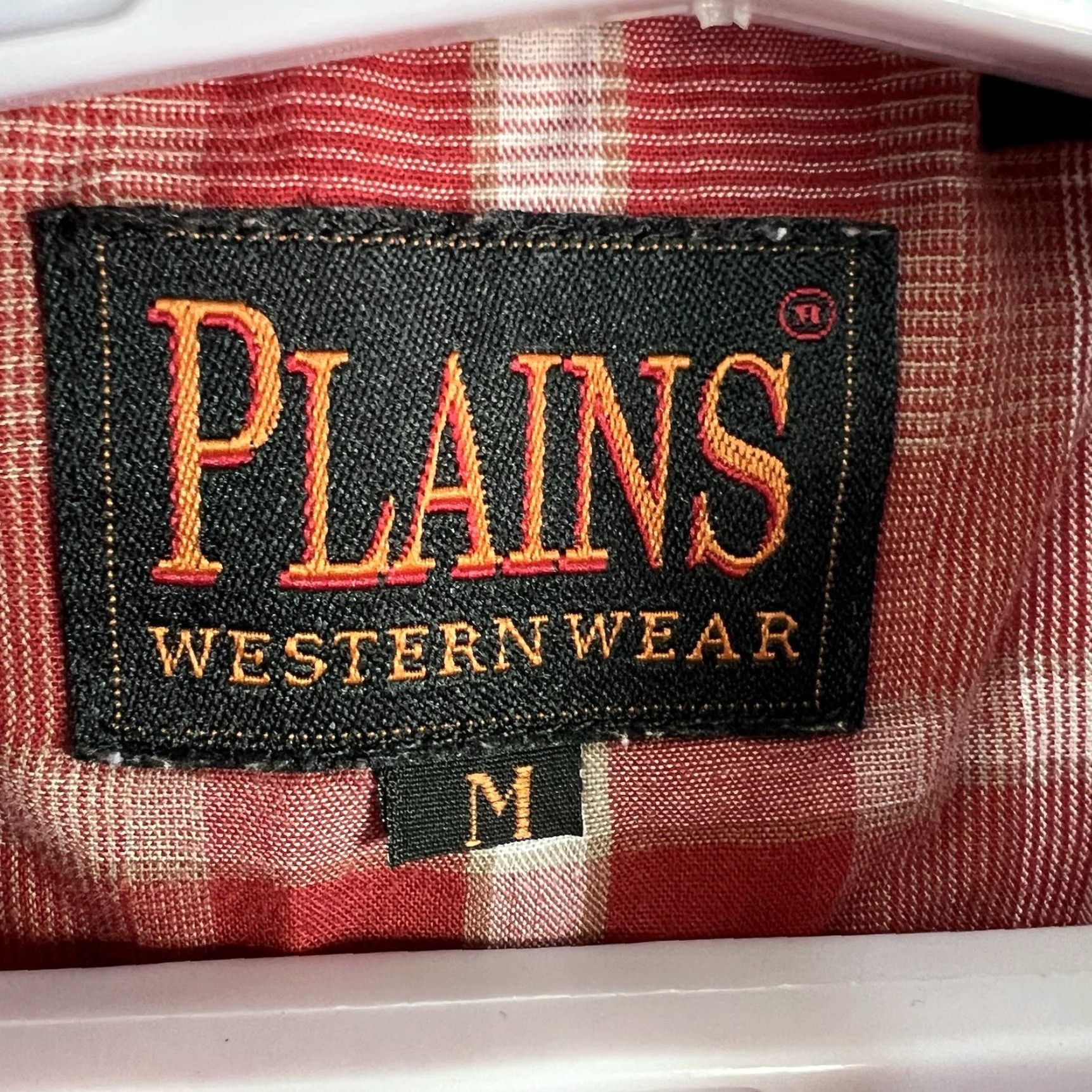 Vintage Plains Western Wear Plaid Pearlsnap Shirt Mens M Red Short Sleeve Shirt Size US M / EU 48-50 / 2 - 4 Thumbnail