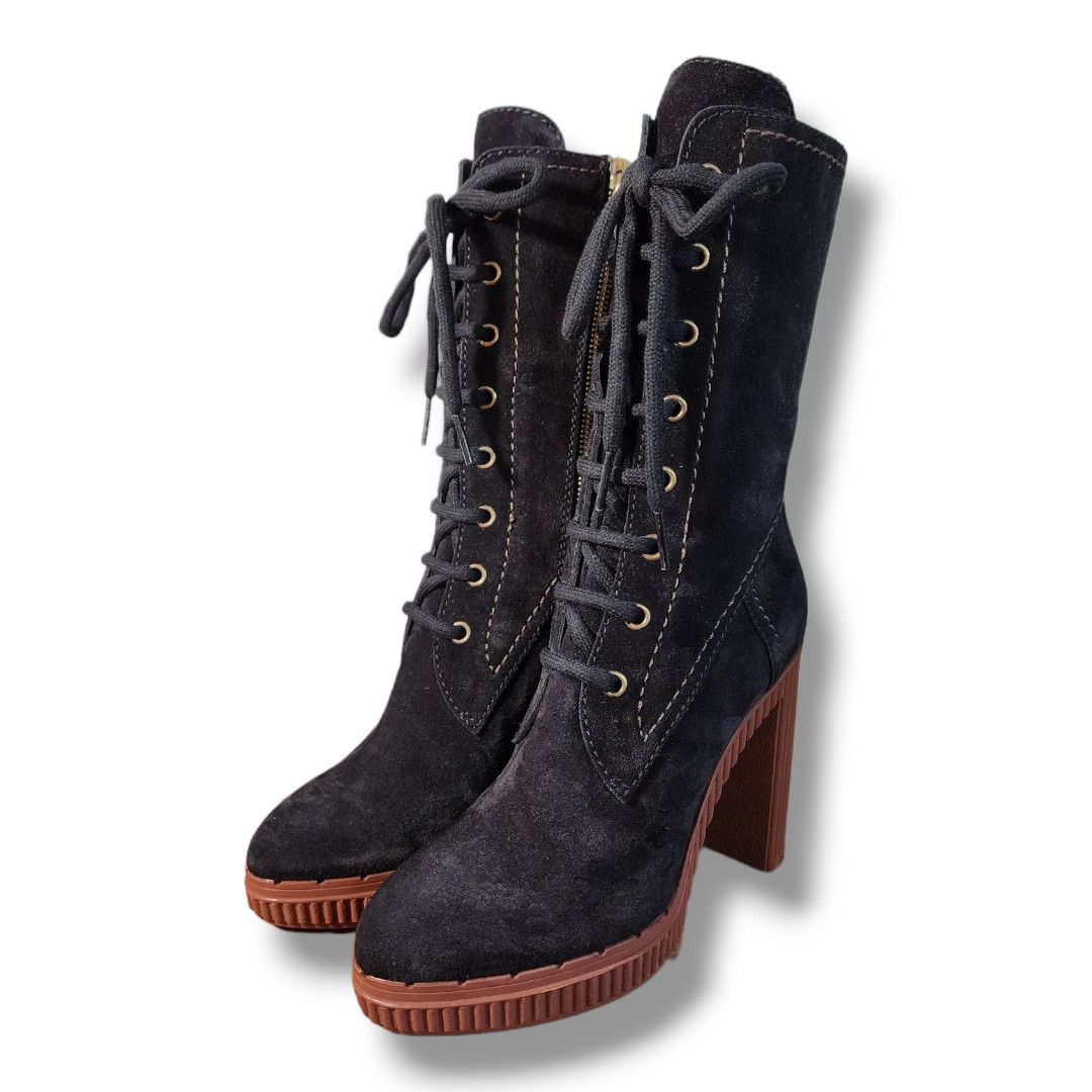 Tod's Tod's Brown Suede Altraversione Zip-Up Heeled Boot Size 34.5 Size US 4.5 / IT 34.5 - 1 Thumbnail