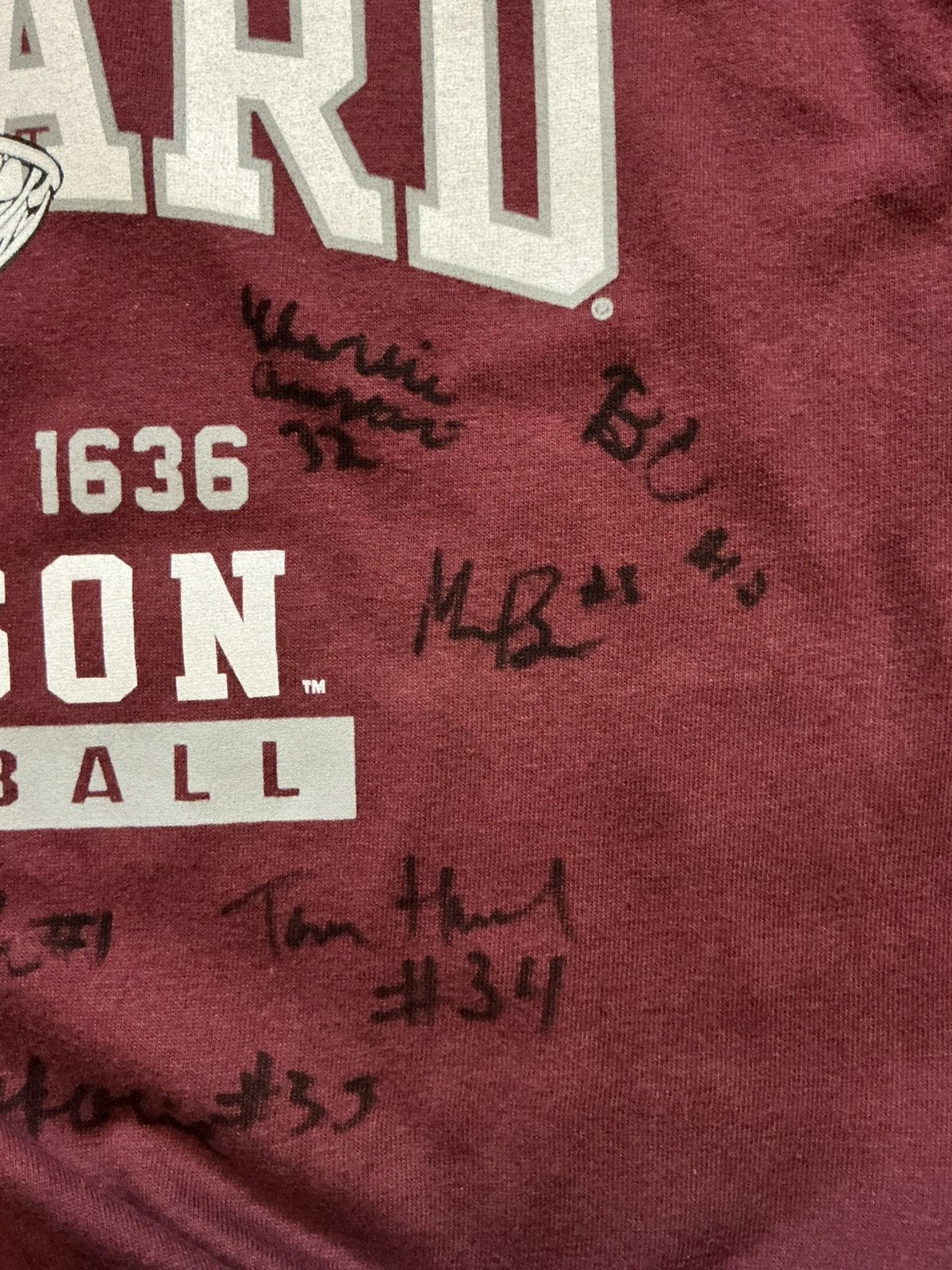 Champion Champion Harvard Crimson Basketball Autographed T-Shirt Size US L / EU 52-54 / 3 - 8 Thumbnail