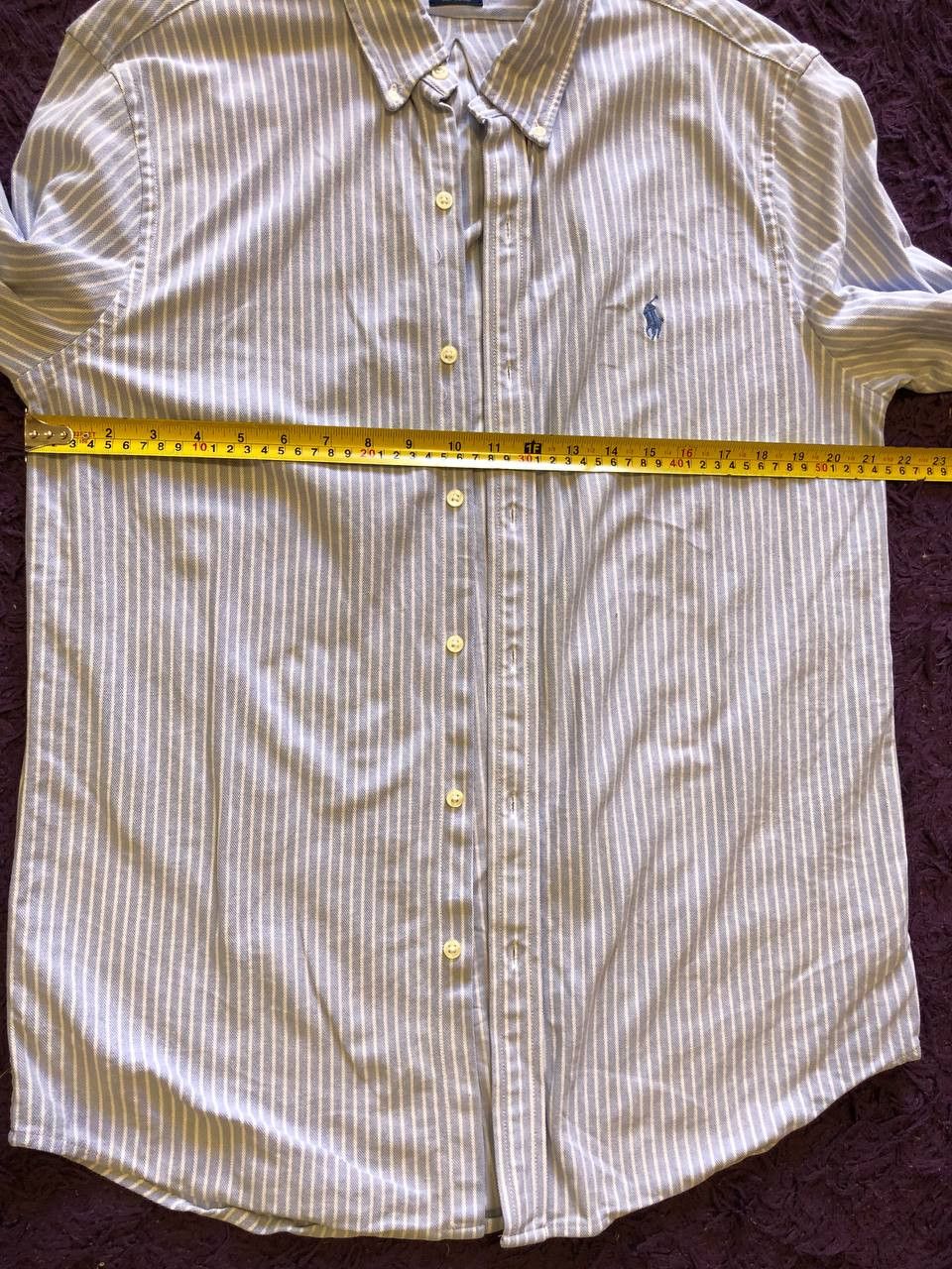 Ralph Lauren Ralph Lauren Knit Oxford Striped Button Up Shirt Size XL Size US XL / EU 56 / 4 - 10 Thumbnail