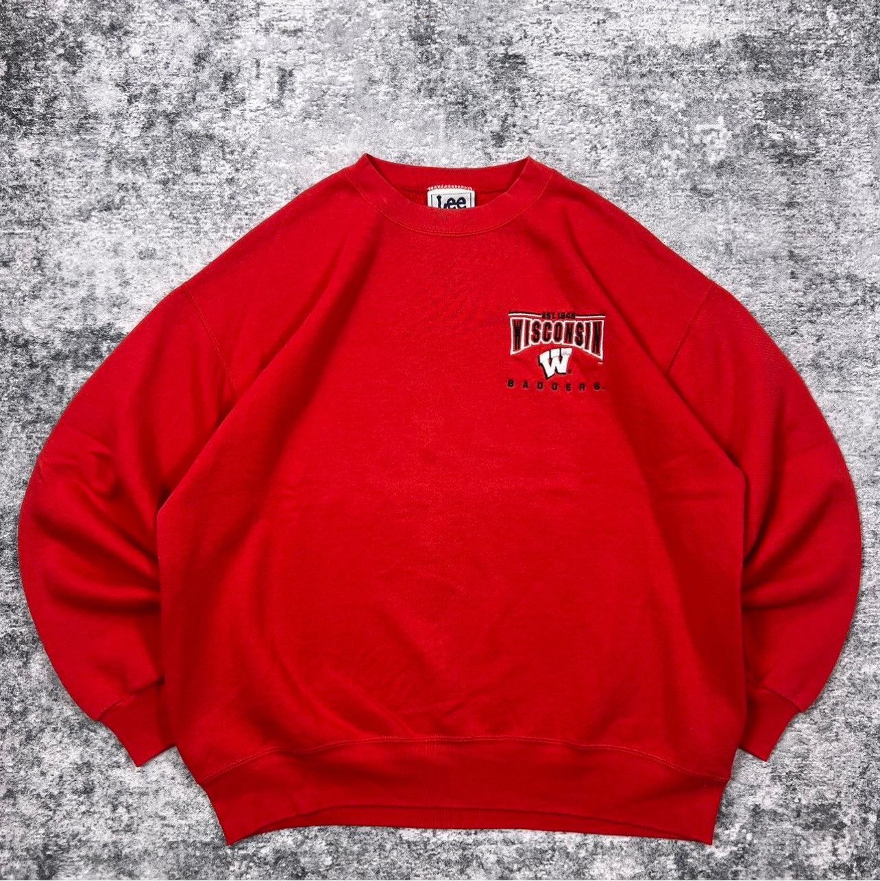 Lee × Vintage Vintage Wisconsin Badgers Embroidered Crewneck Sweatshirt Size US L / EU 52-54 / 3 - 1 Thumbnail