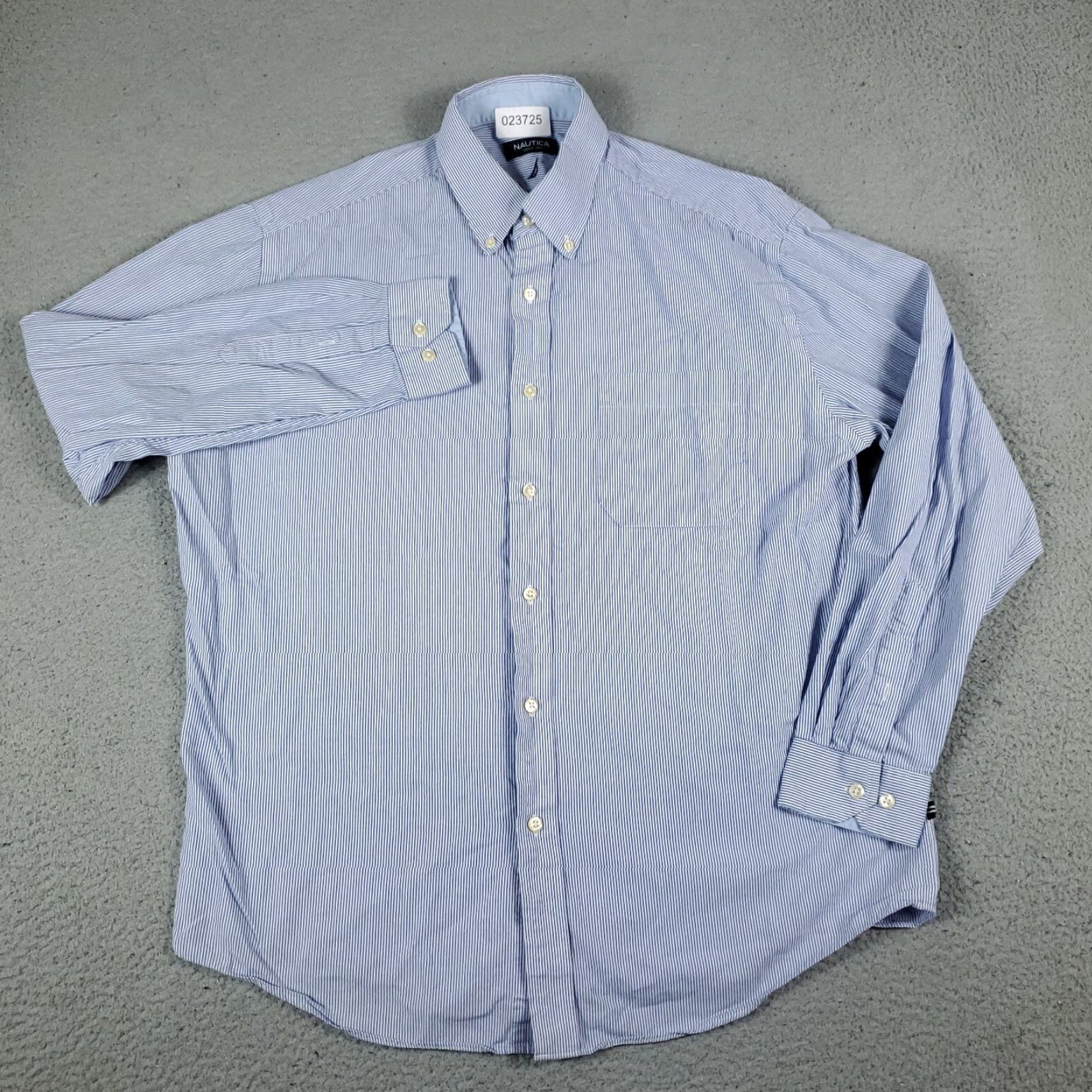 Nautica Nautica Shirt Mens Size 16.5 Blue Striped Button Up Long Sleeve Casual Business Formal Workwear 16.5 Mens Blue Striped Button-Down Shirt Size US L / EU 52-54 / 3 - 2 Thumbnail