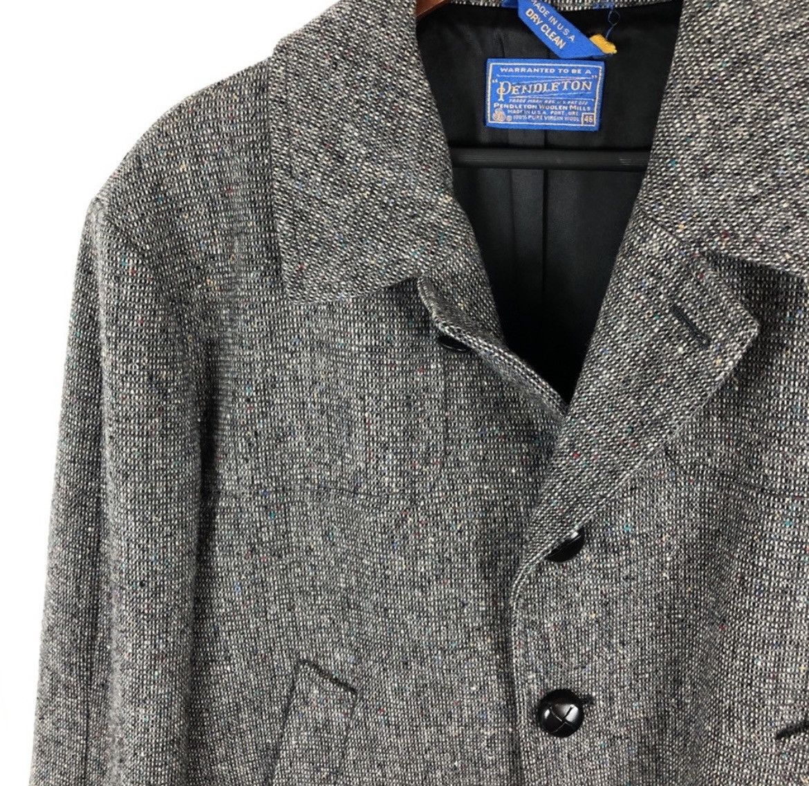 Pendleton Vintage Pendleton Speckled 100% Pure Virgin Wool Overcoat Size US XL / EU 56 / 4 - 4 Thumbnail