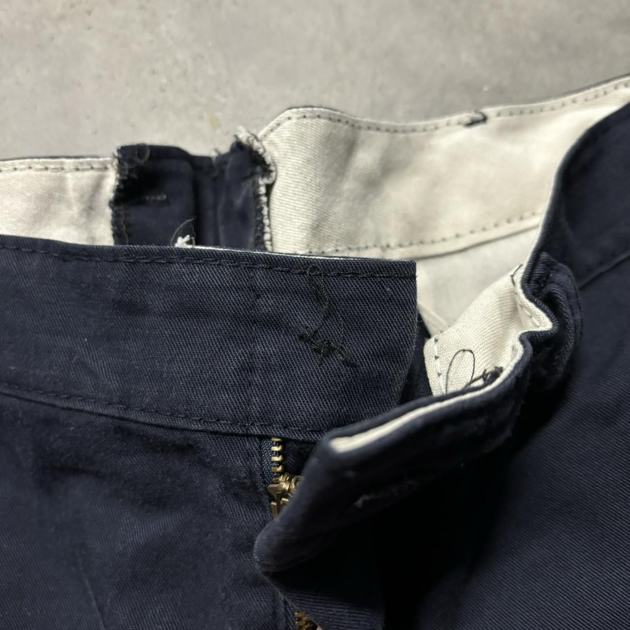 Japanese Brand × Vintage Crazy Vintage Y2K/2000s Baggy Navy Blue Skater Workwear Cargo Pants! Size US 38 / EU 54 - 7 Thumbnail