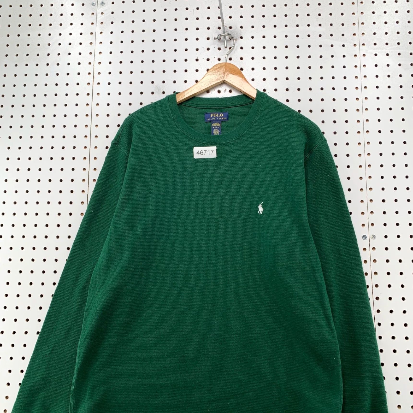 Polo Ralph Lauren Polo Ralph Lauren Thermal Shirt Mens XL Green Long Sleeve Sleepwear Waffle Knit Size US XL / EU 56 / 4 - 4 Thumbnail