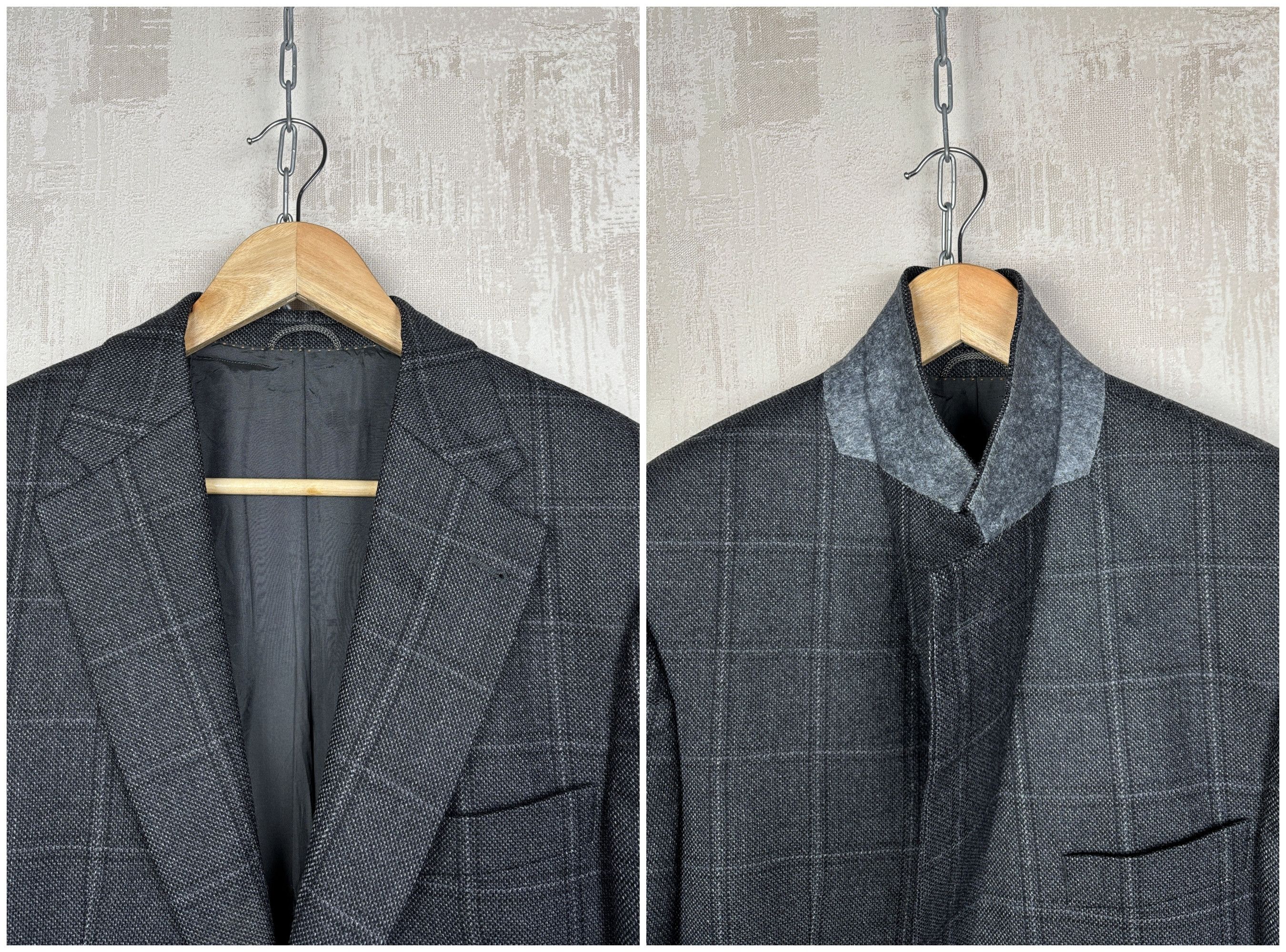 Other Mario Barutti x Cashalana Wool Cashmere Blend Check Blazer Size 38R - 3 Thumbnail