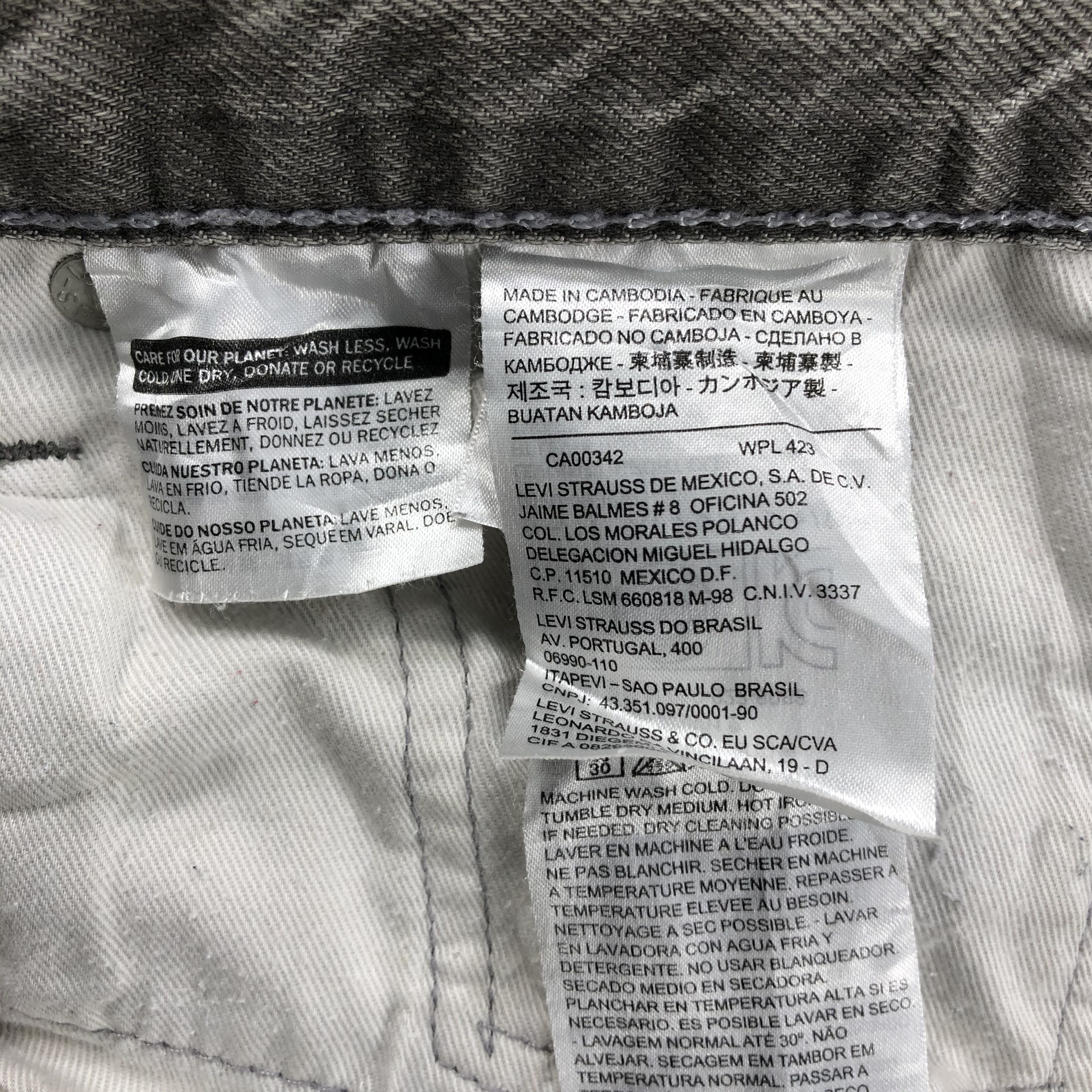 Levi's Vintage Levi's 513 Jeans Faded Gray Distressed Denim KJ662 Size US 34 / EU 50 - 9 Thumbnail