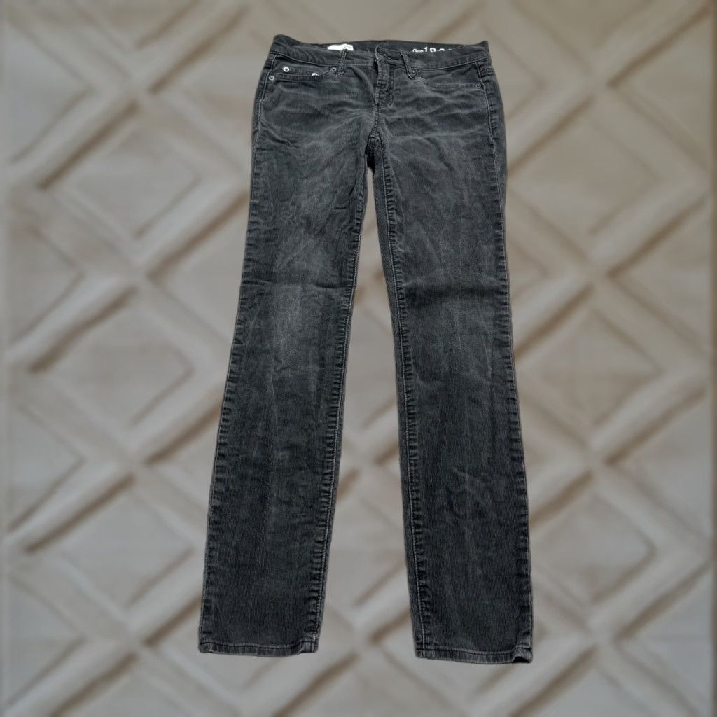 Gap Gap 1961 Always Skinny Corduroy Pants Womens 25 Regular Mid Rise Cotton Casual Gray Vintage? Size 42" / US 20 - 1 Thumbnail