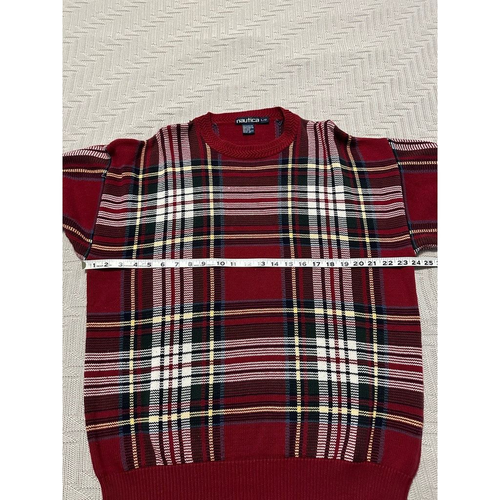 Nautica Vintage Nautica red tartan Christmas plaid sweater size L Size US L / EU 52-54 / 3 - 5 Thumbnail