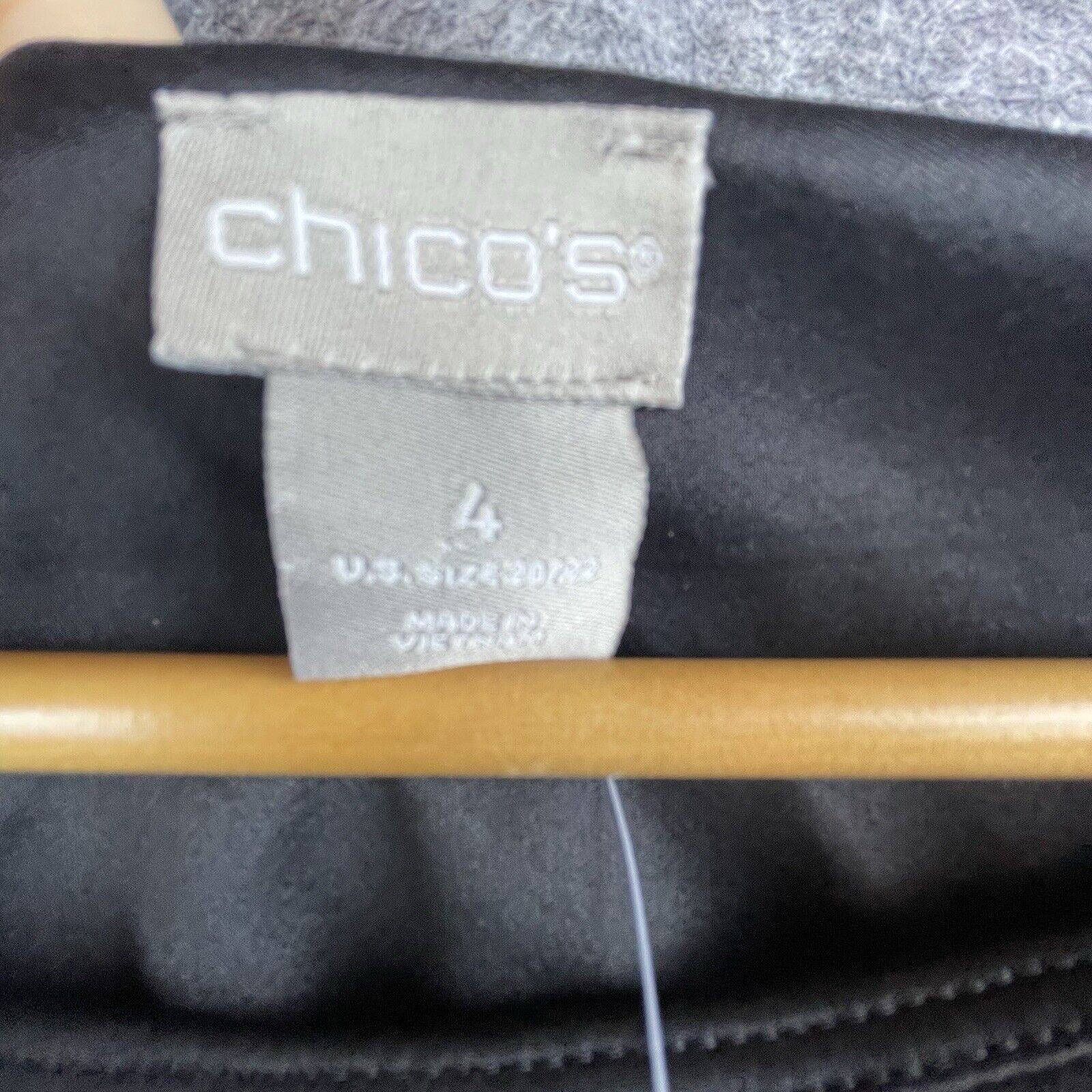 Chicos Chico's Dress Womens 4XL Black LBD Lagenlook Rouched Career Size XL / US 12-14 / IT 48-50 - 3 Thumbnail