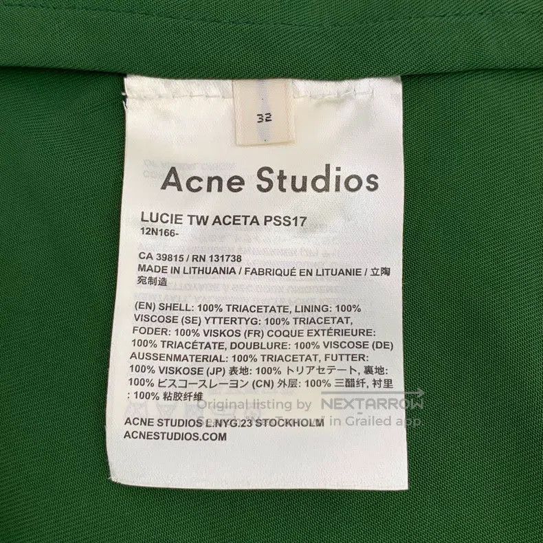 Acne Studios Acne Studios Dark Green Notched Collar Double-Breasted Lon Size 4XL / US 24-26 - 7 Thumbnail
