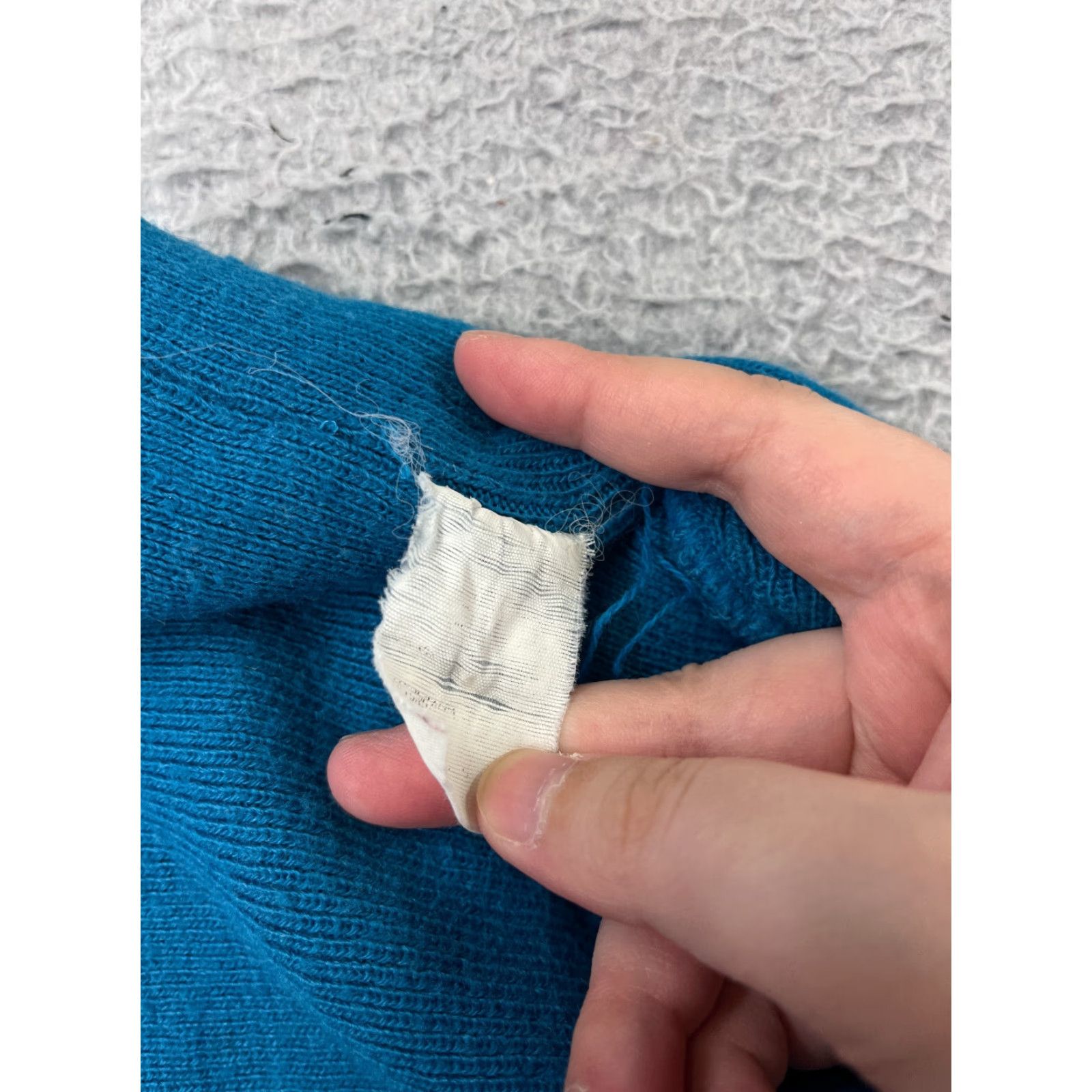 Vintage VINTAGE Beanie Shirt Adult One Size Blue Stripe Acrylic Winter Ski Size ONE SIZE - 6 Thumbnail