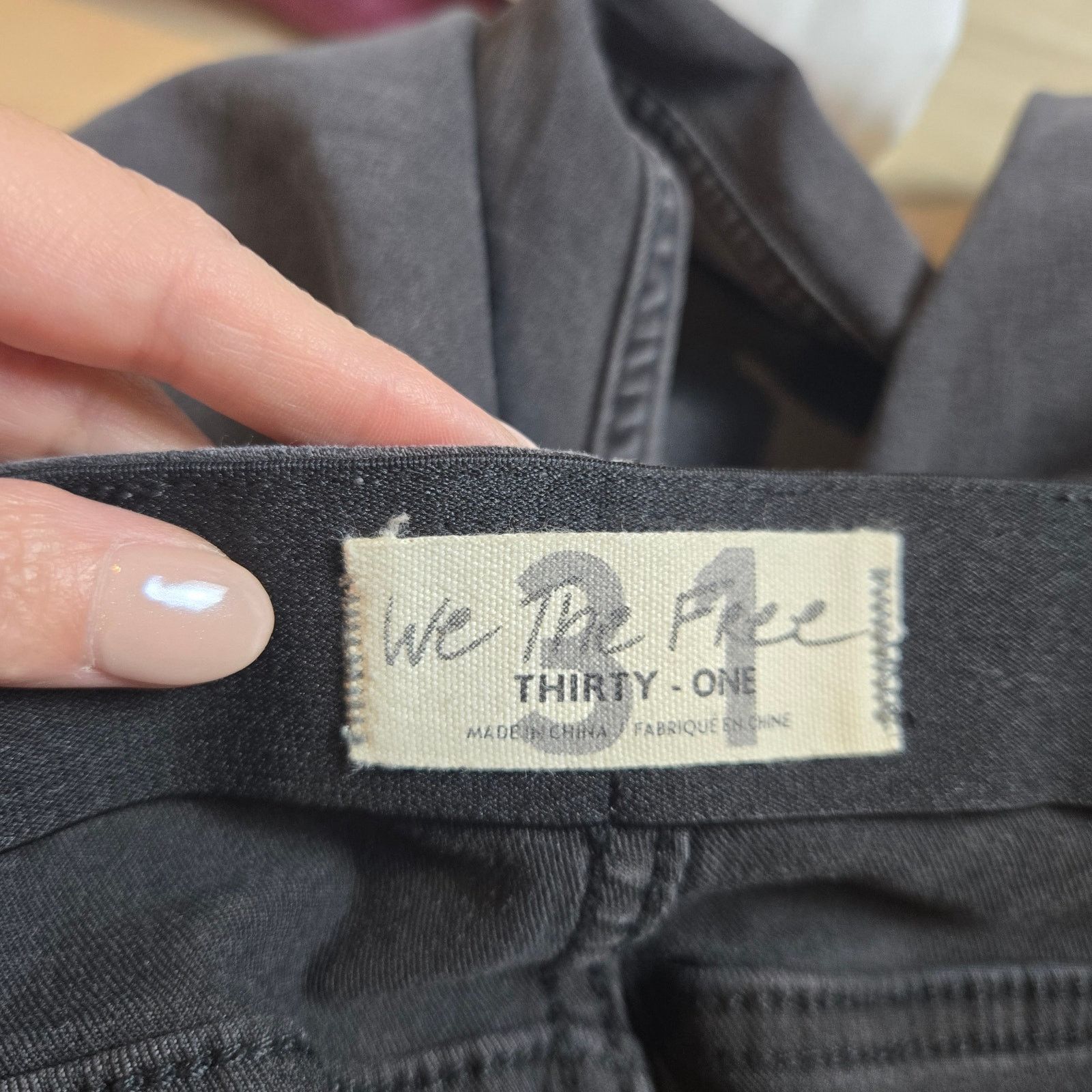 Free People Free People We the Free Penny Pull-On Flare raw hem 31 black Size 31" - 4 Thumbnail